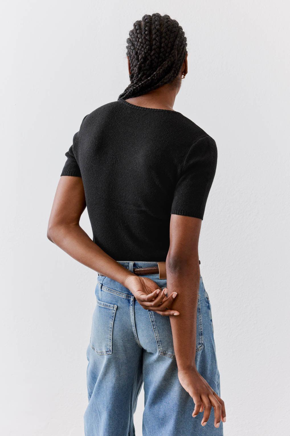 The Short Sleeve Sweater Top Product Image