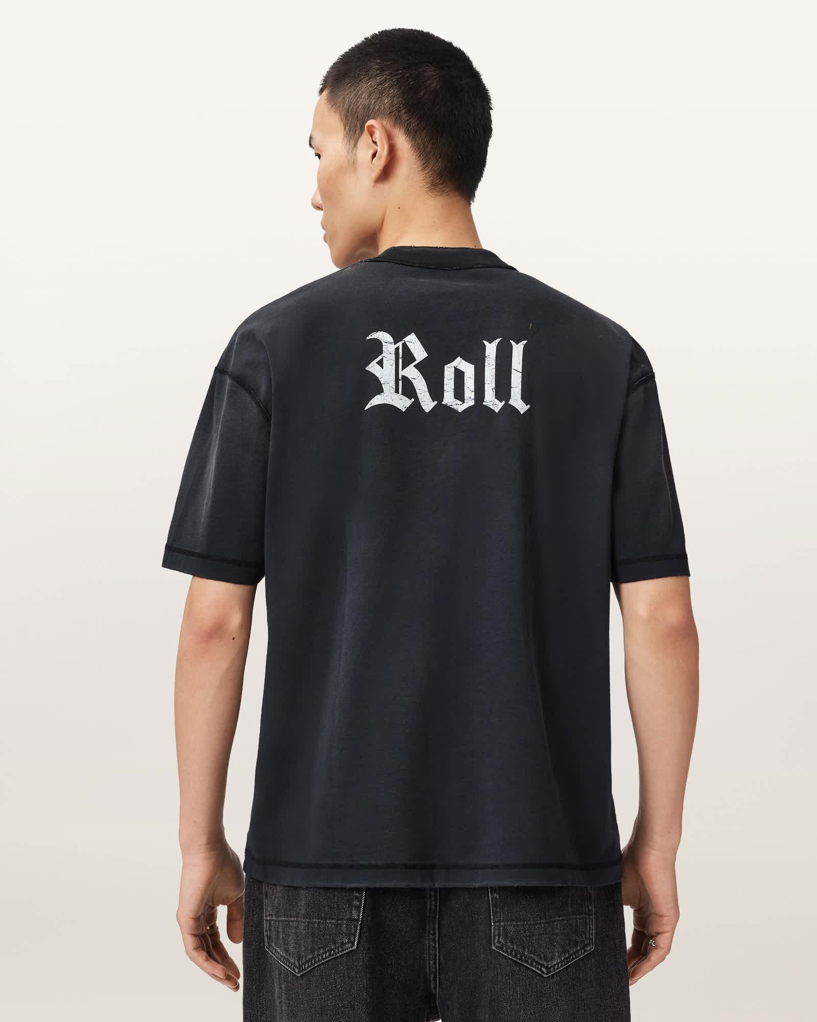 Snare Boxy T-Shirt Washed Black | ALLSAINTS US Product Image