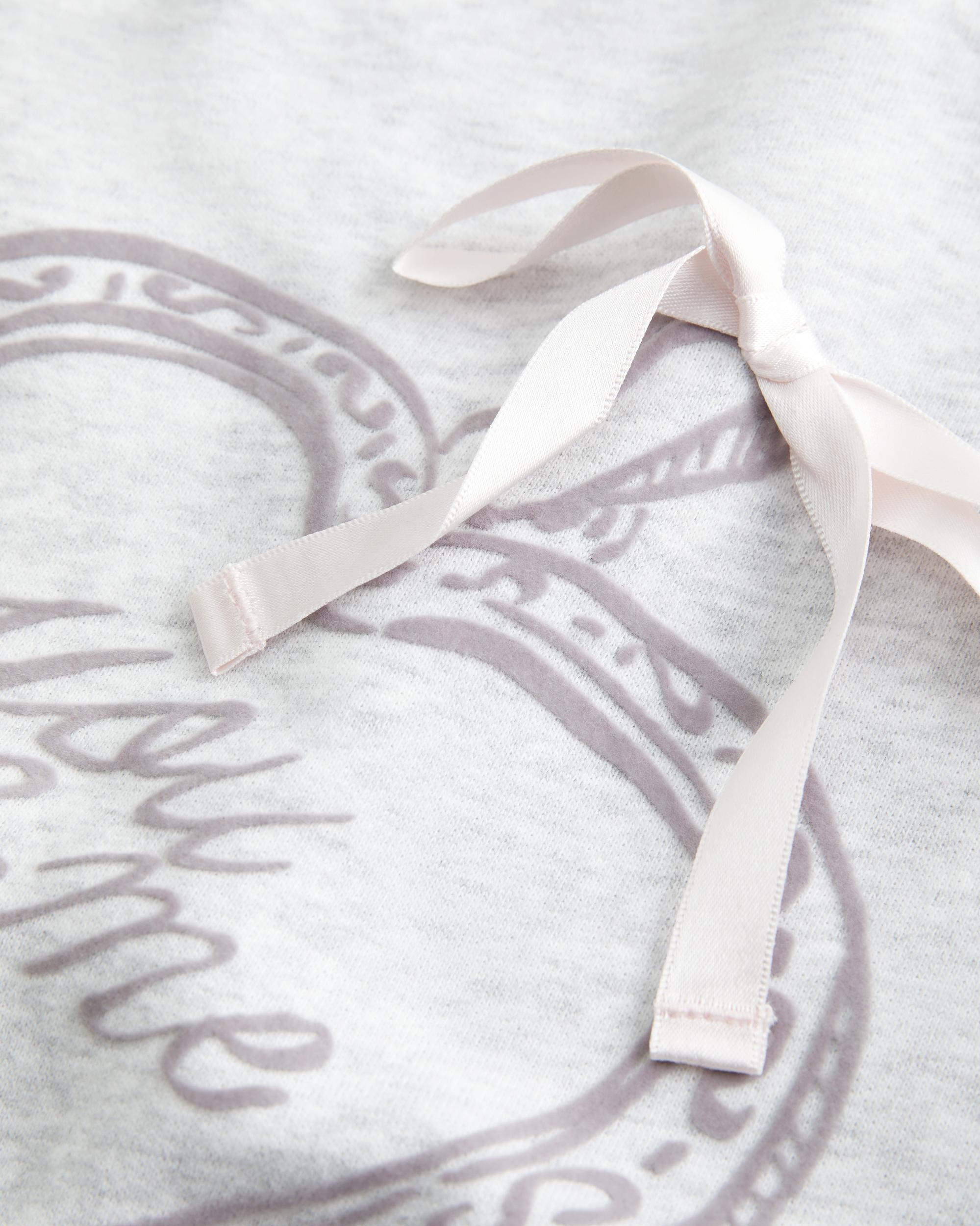 Oversized Off-the-Shoulder Heart Graphic Sweatshirt Product Image