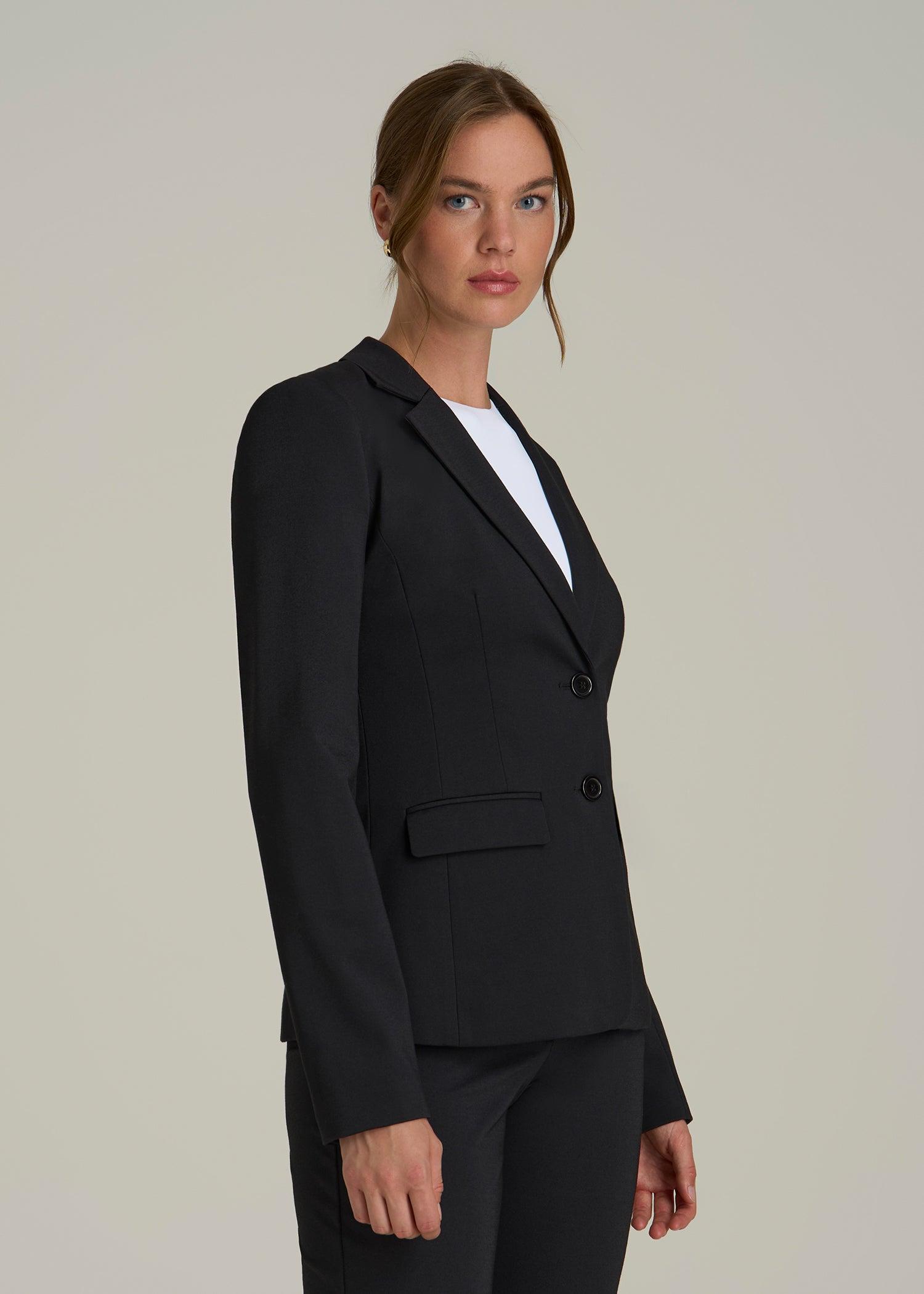 SLIM-FIT Two Button Blazer for Tall Women in Black Female Product Image