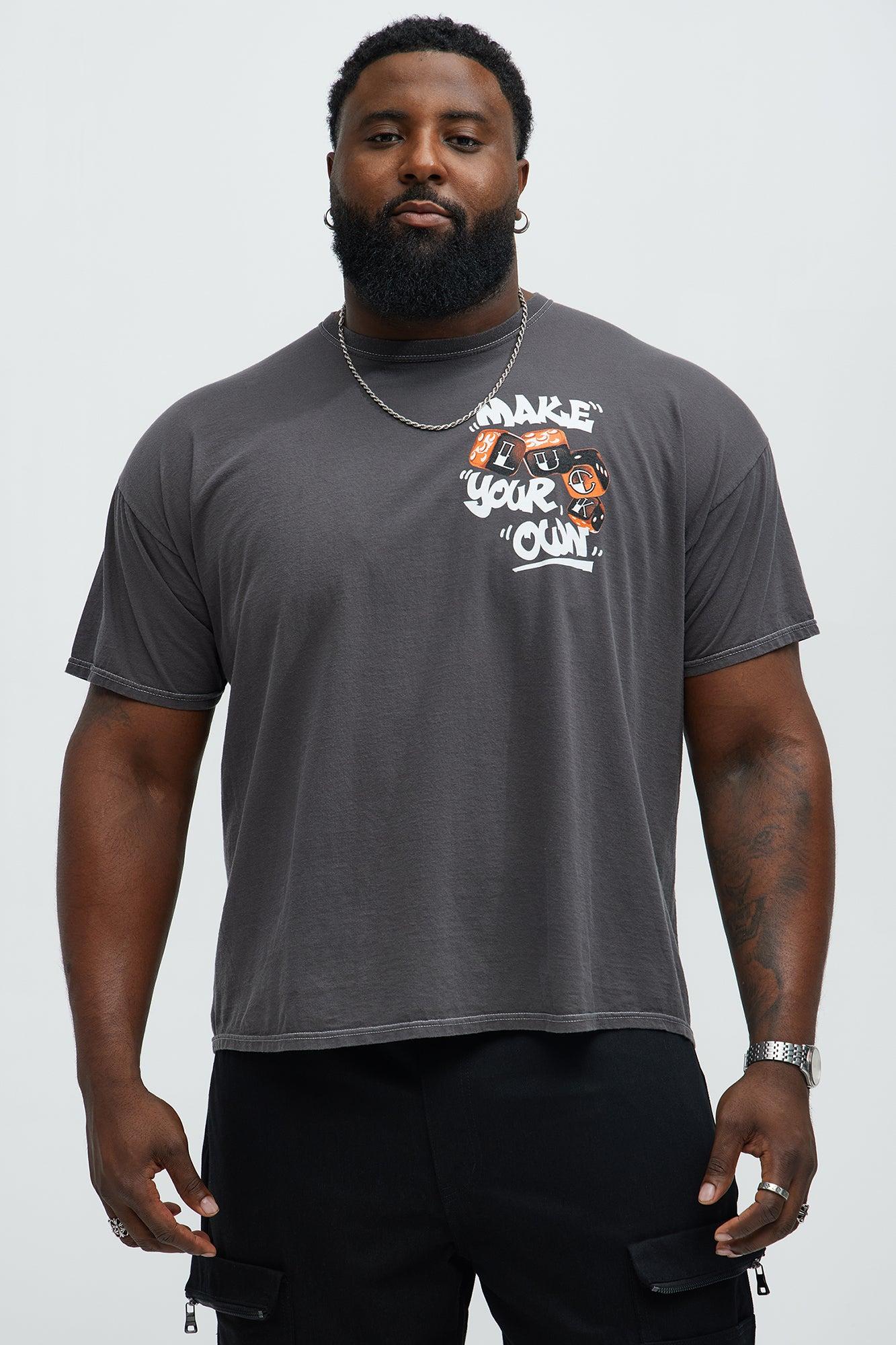 Make Your Own Luck Short Sleeve Tee - Charcoal Product Image