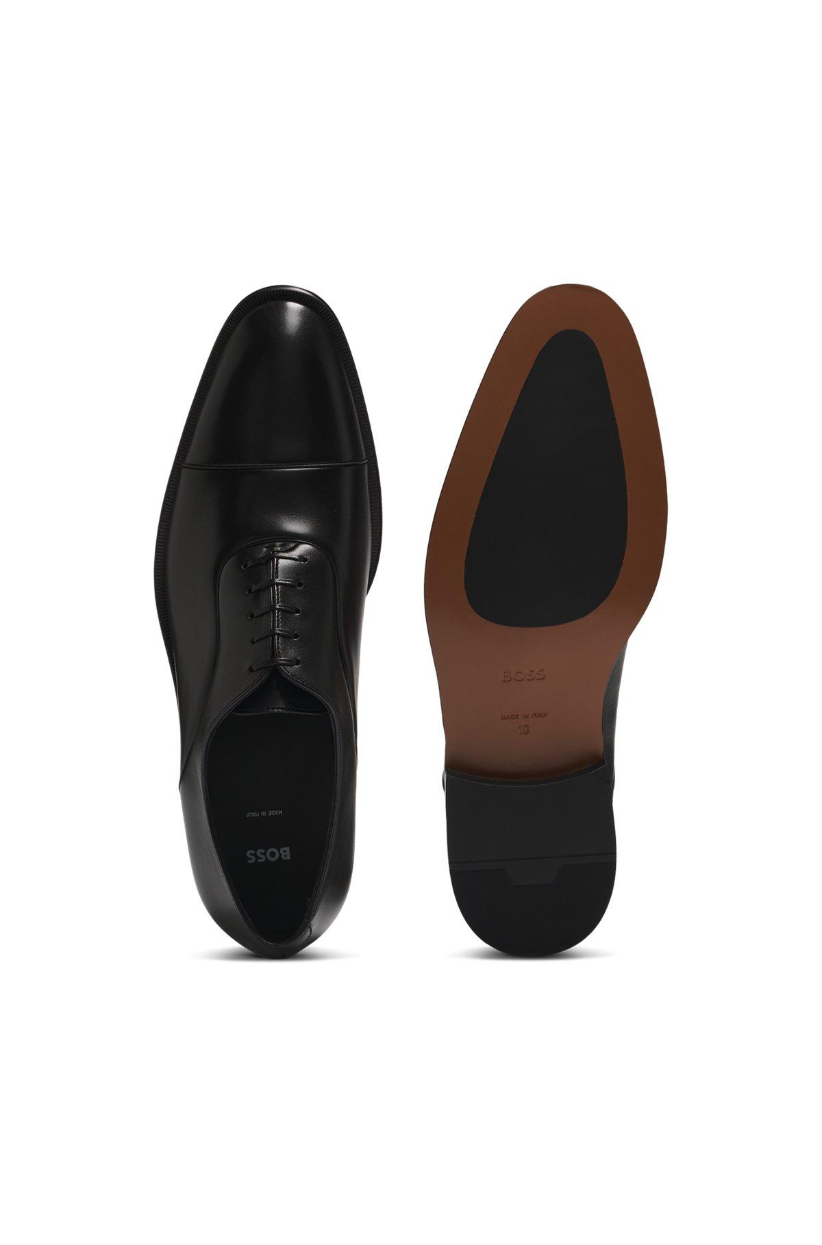 BOSS - Captoe Oxford shoes in smooth leather - Black Product Image
