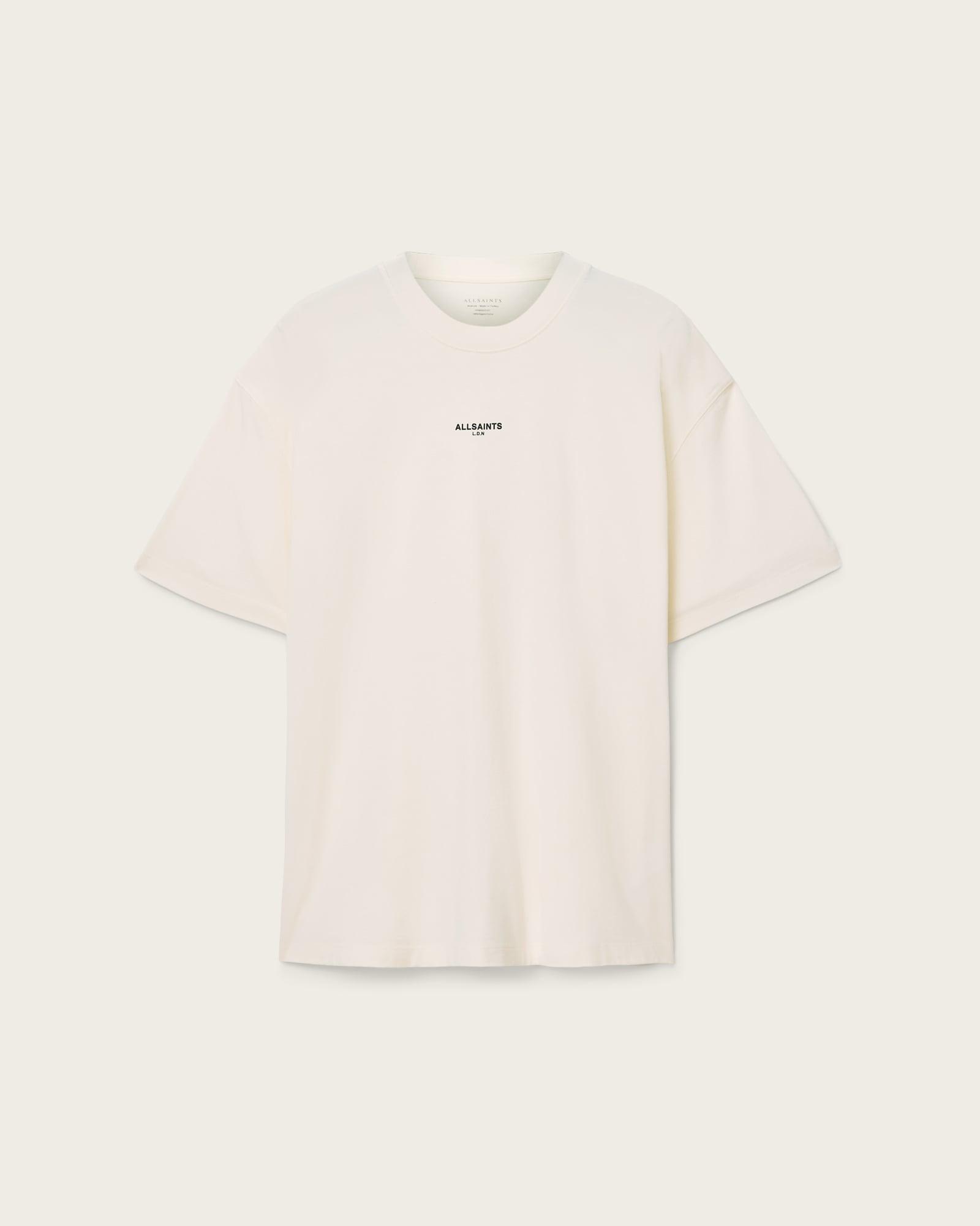 Mikro Oversized T-Shirt ASHEN WHITE | ALLSAINTS US Product Image