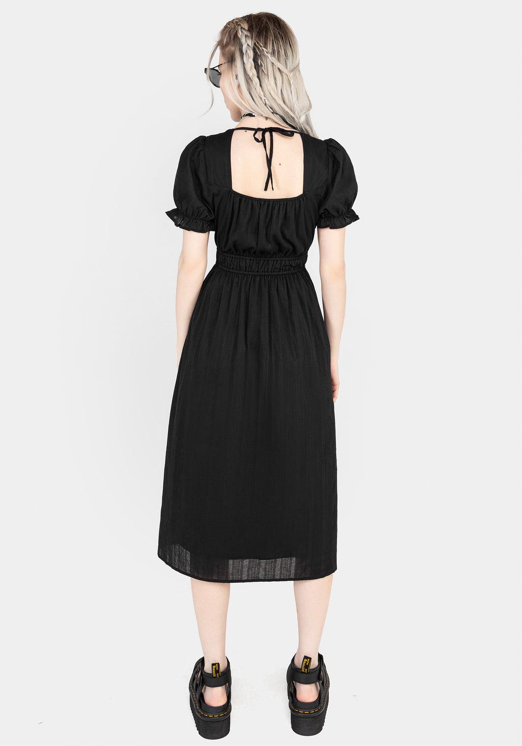 Obsidian Cotton Smock Midi Dress Product Image