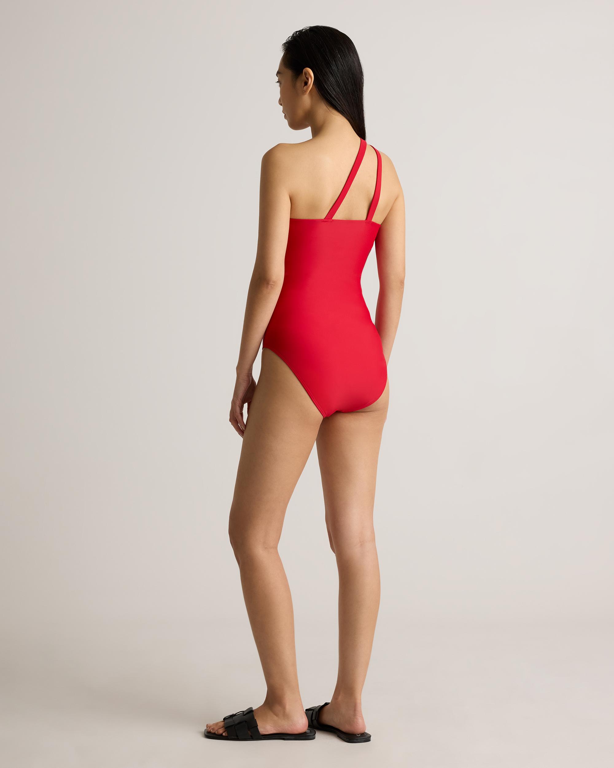 Quince | Women's Italian One Shoulder One-Piece Swimsuit 78% Recycled Polyamide, 22% Spandex Product Image