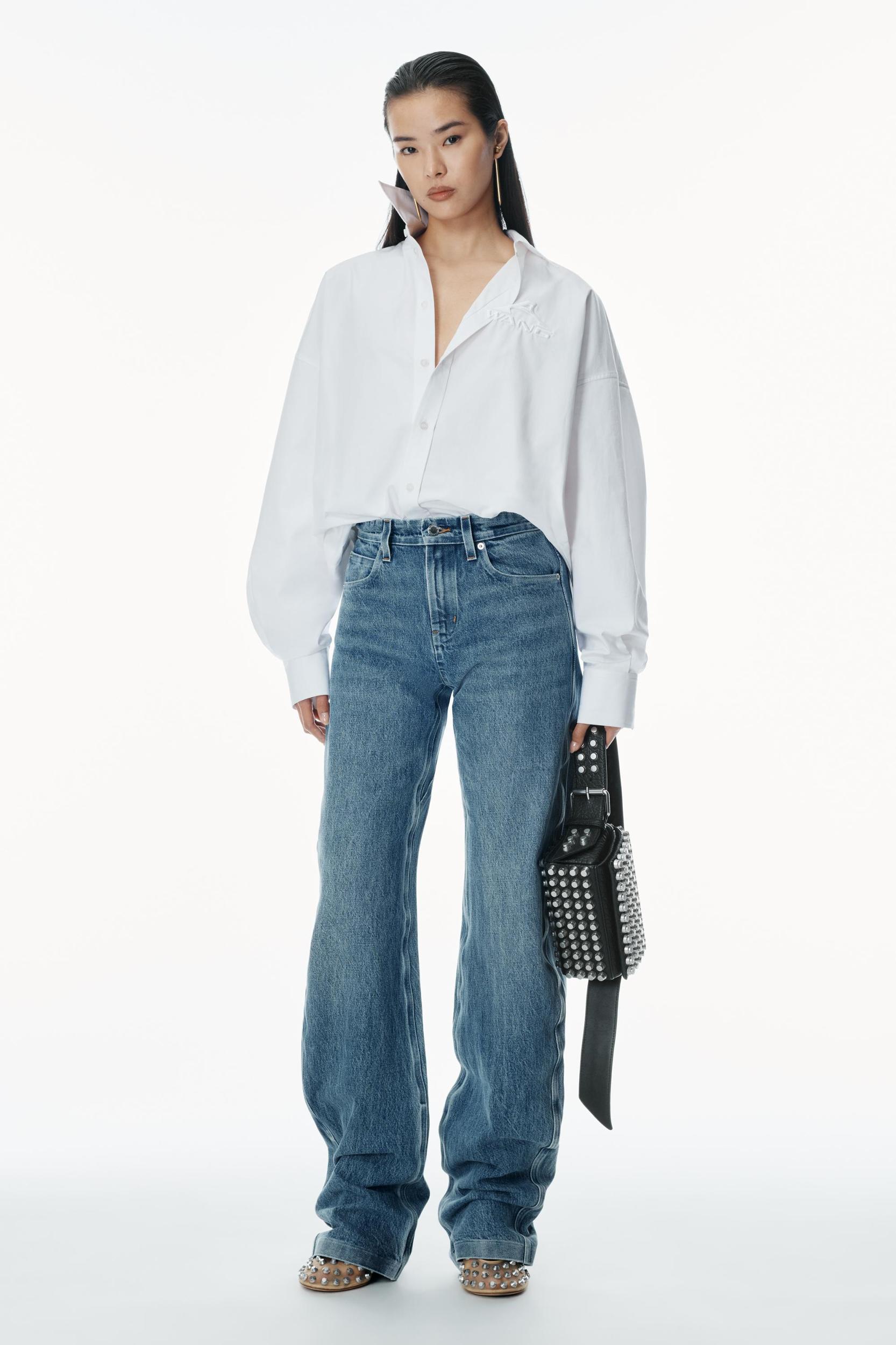 Low-rise Gusset Jeans In Medium Indigo Wash Product Image