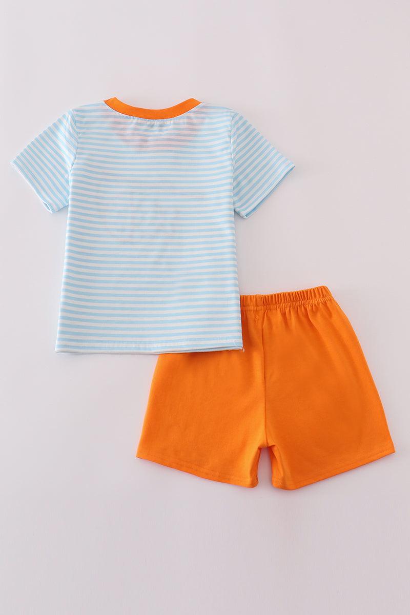 Blue stripe crane truck applique top Product Image