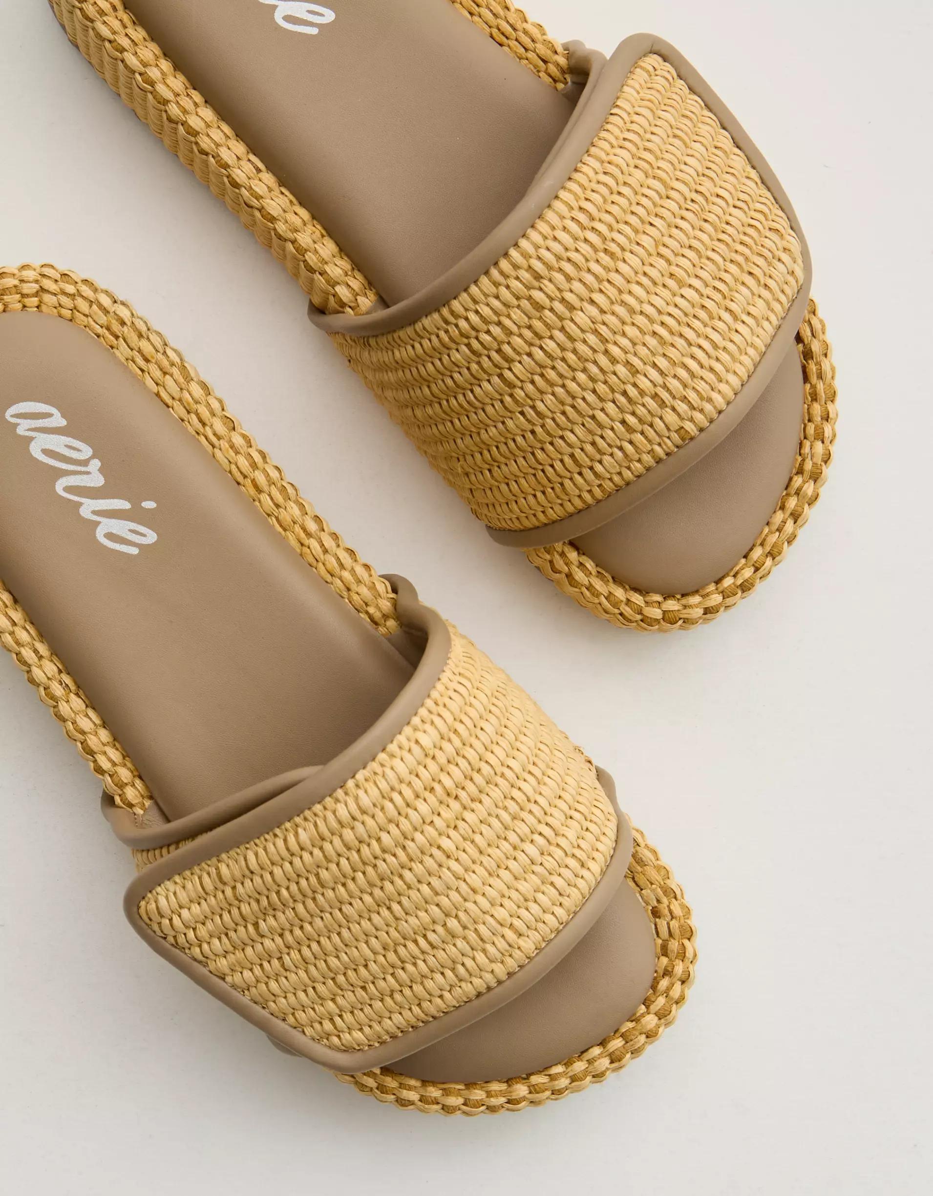 Aerie Straw Sandal Product Image