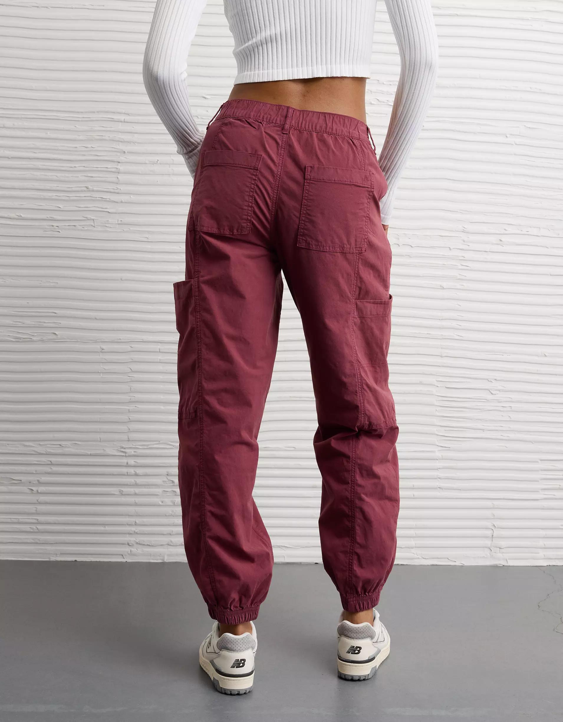 AE Snappy Stretch High-Waisted Baggy Cargo Jogger Product Image