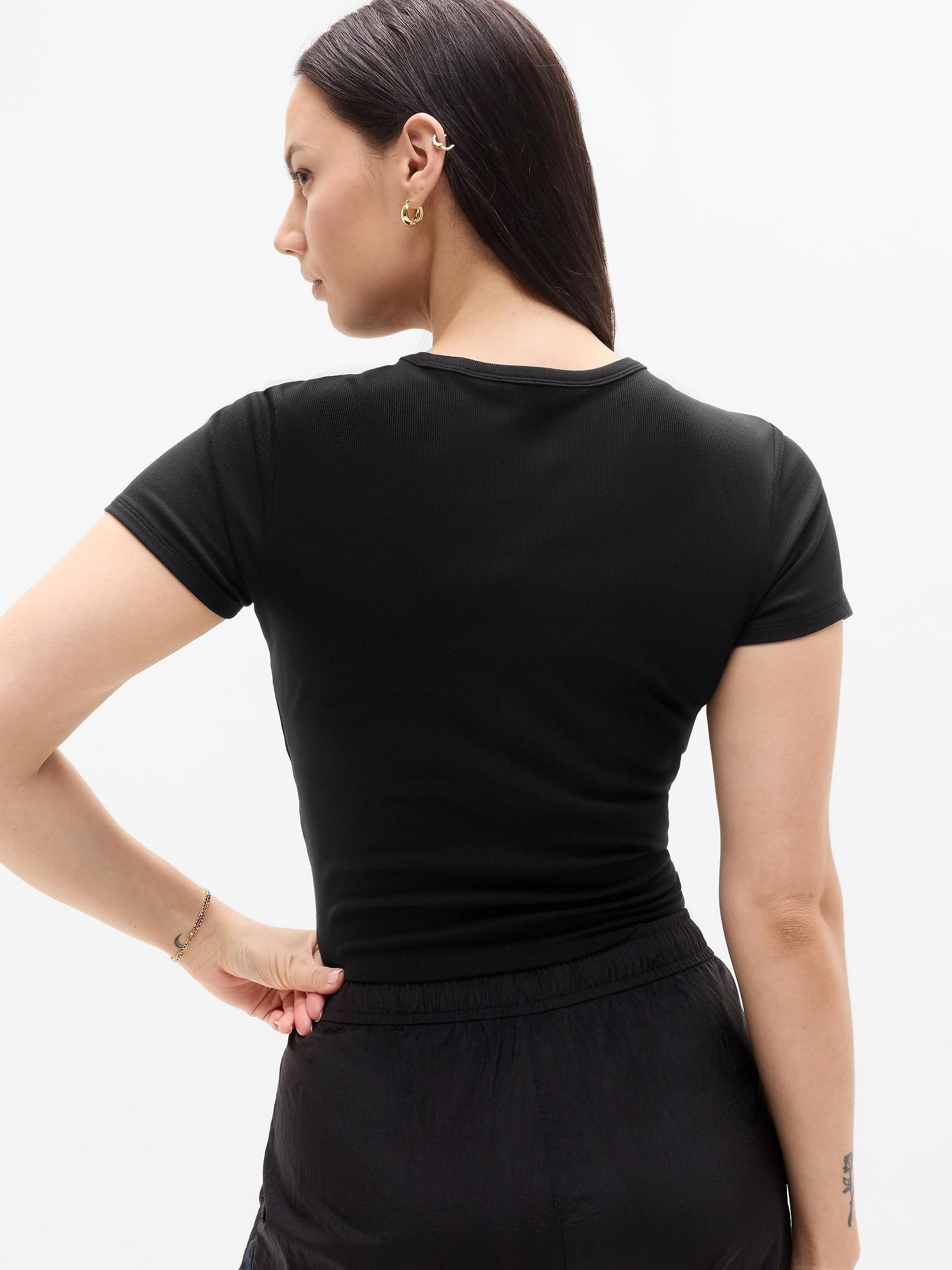 Signature Rib Crop Tee Product Image