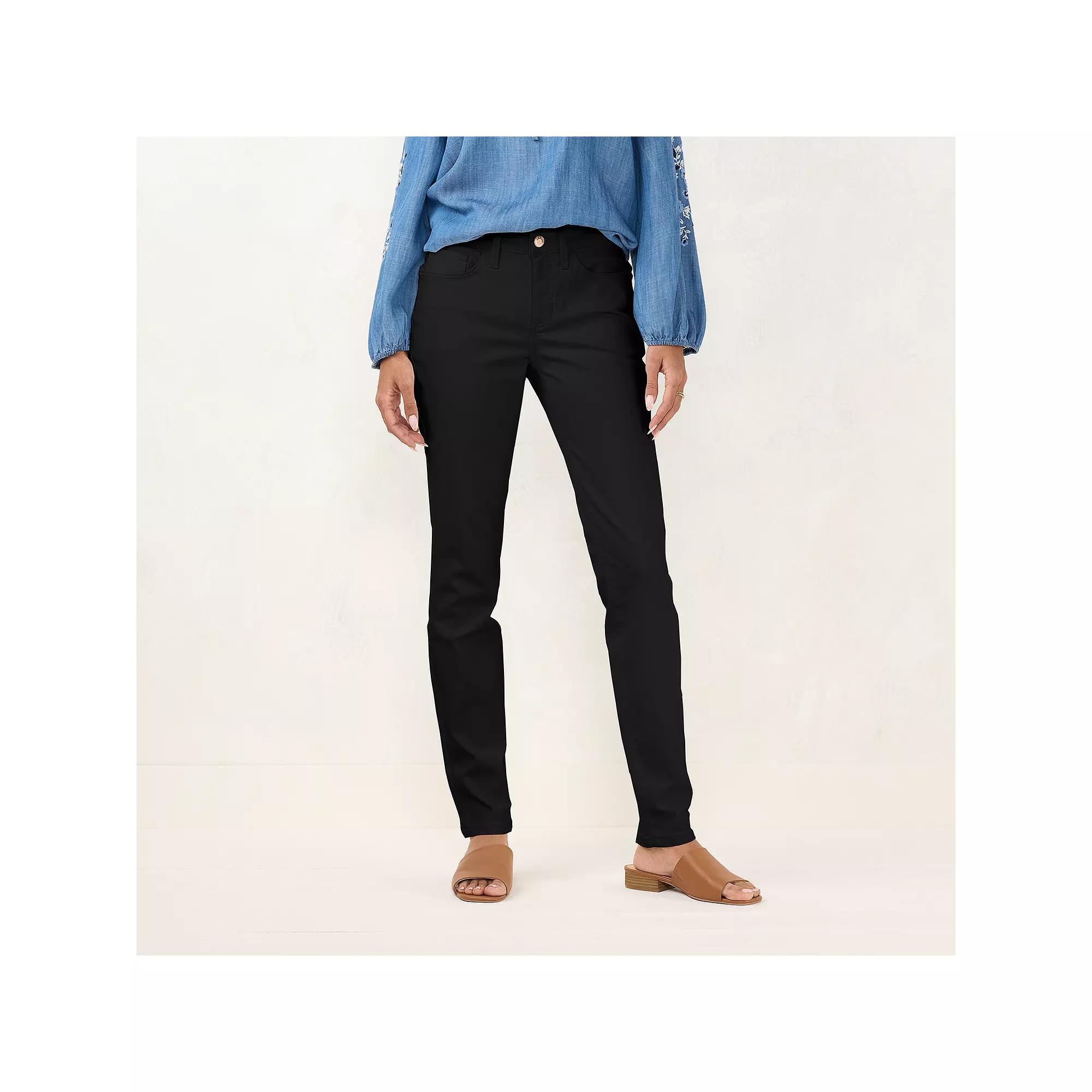 Women's LC Lauren Conrad Midrise Skinny Jeans, Size: 2, Black Product Image