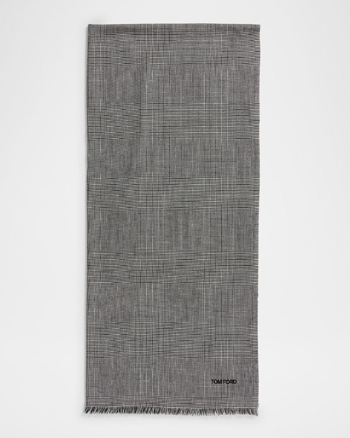 Mens Wool Prince Of Wales Scarf Product Image