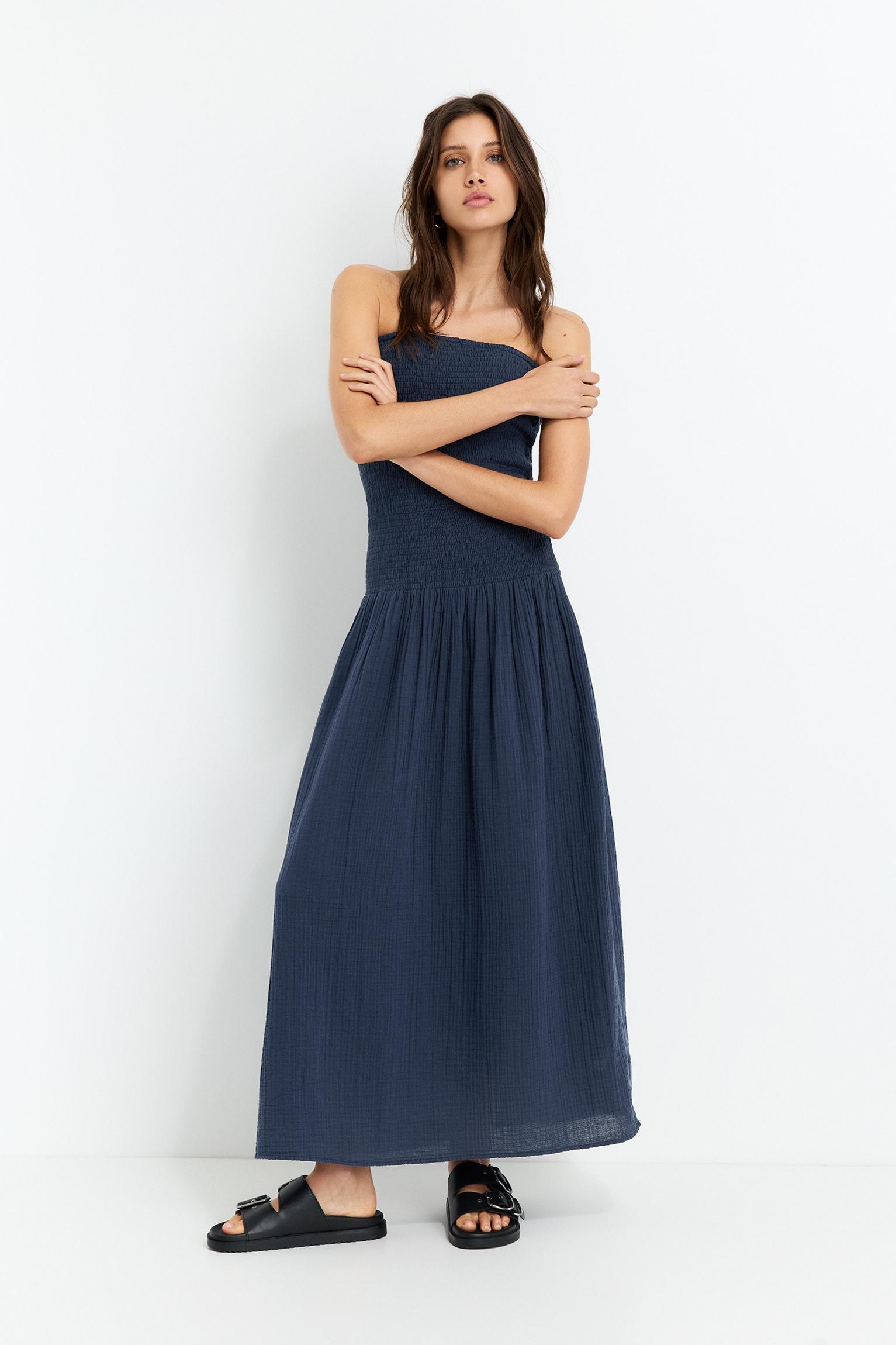 Strapless rustic midi dress Product Image
