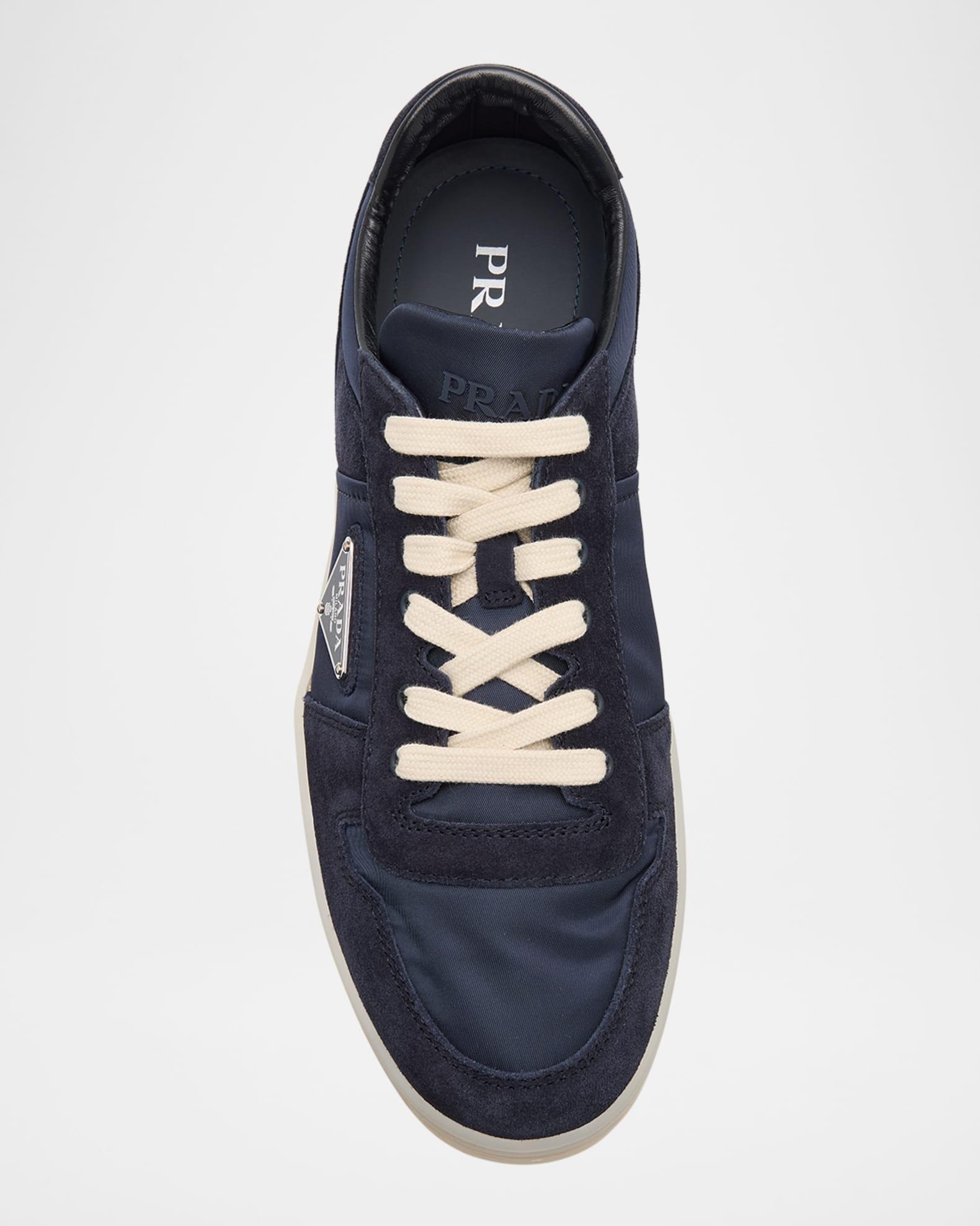 Men's Downtown Nylon and Suede Low-Top Sneakers Product Image
