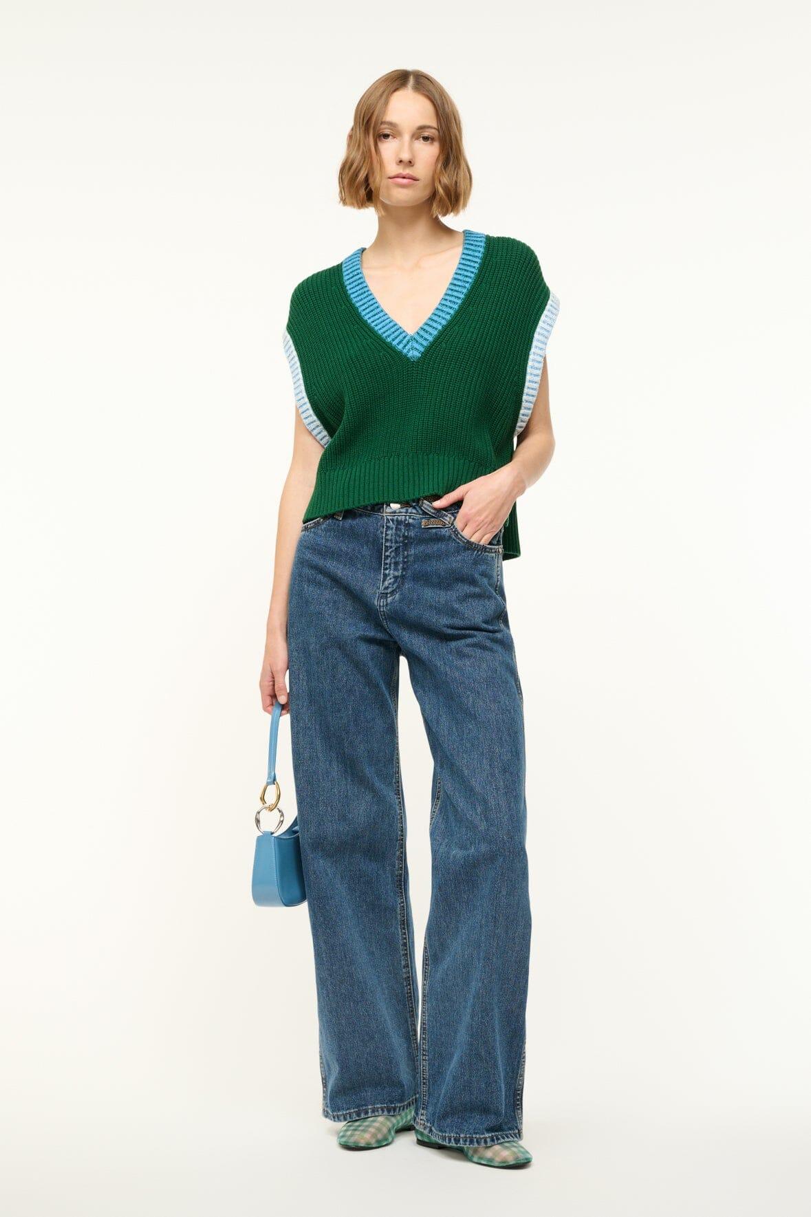 AMERICANA SWEATER | JUNGLE SKY IVORY Product Image