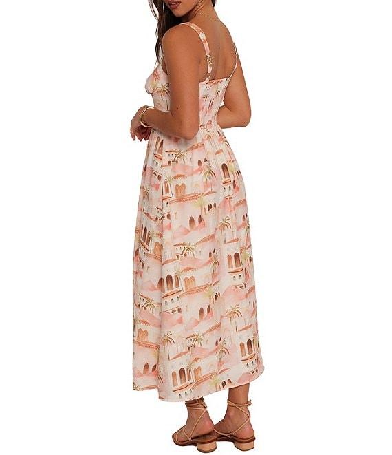 Petal & Pup Laurette Abstract Print Sweetheart Neckline Sleeveless Maxi Dress Product Image