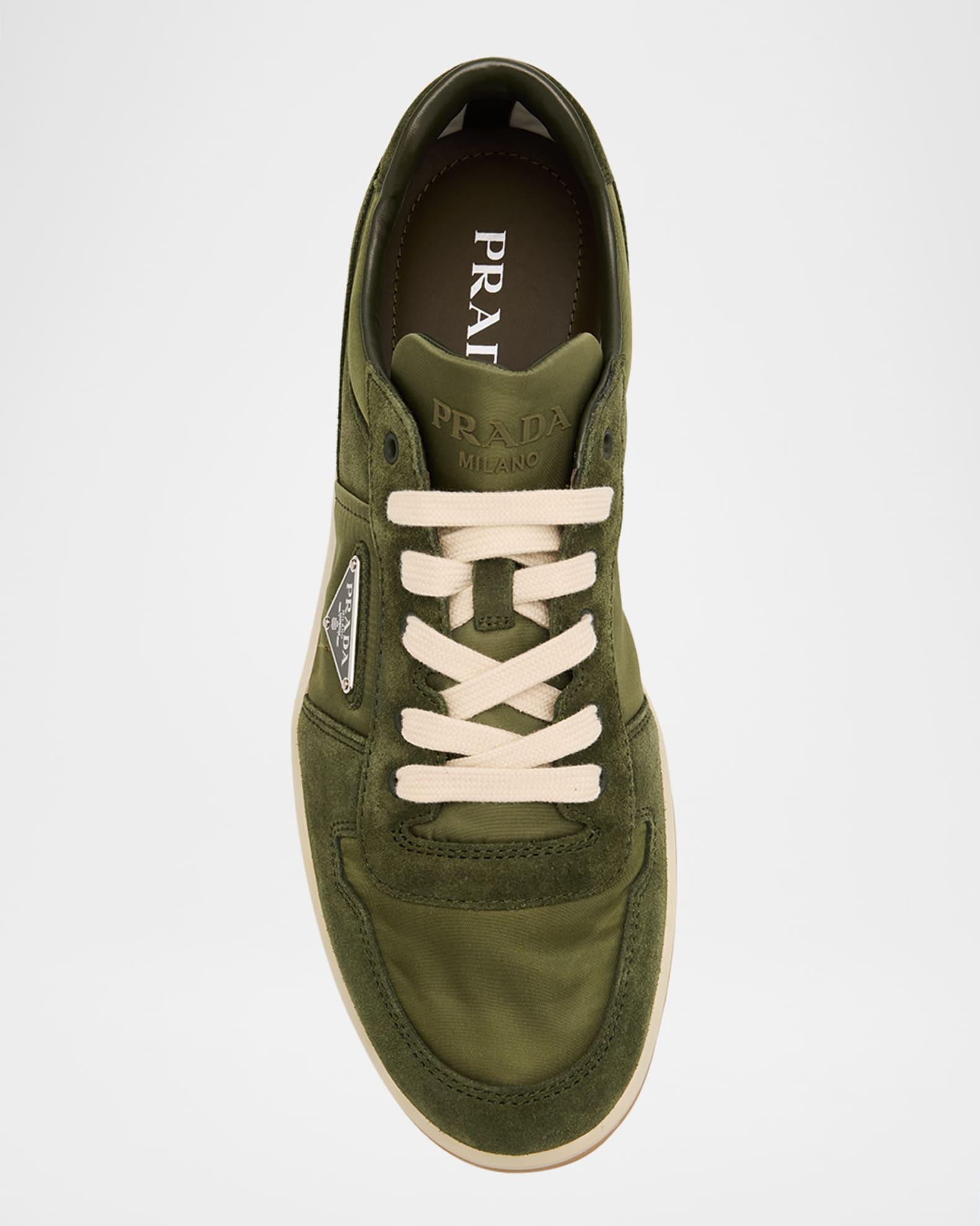 Men's Downtown Nylon and Suede Low-Top Sneakers Product Image