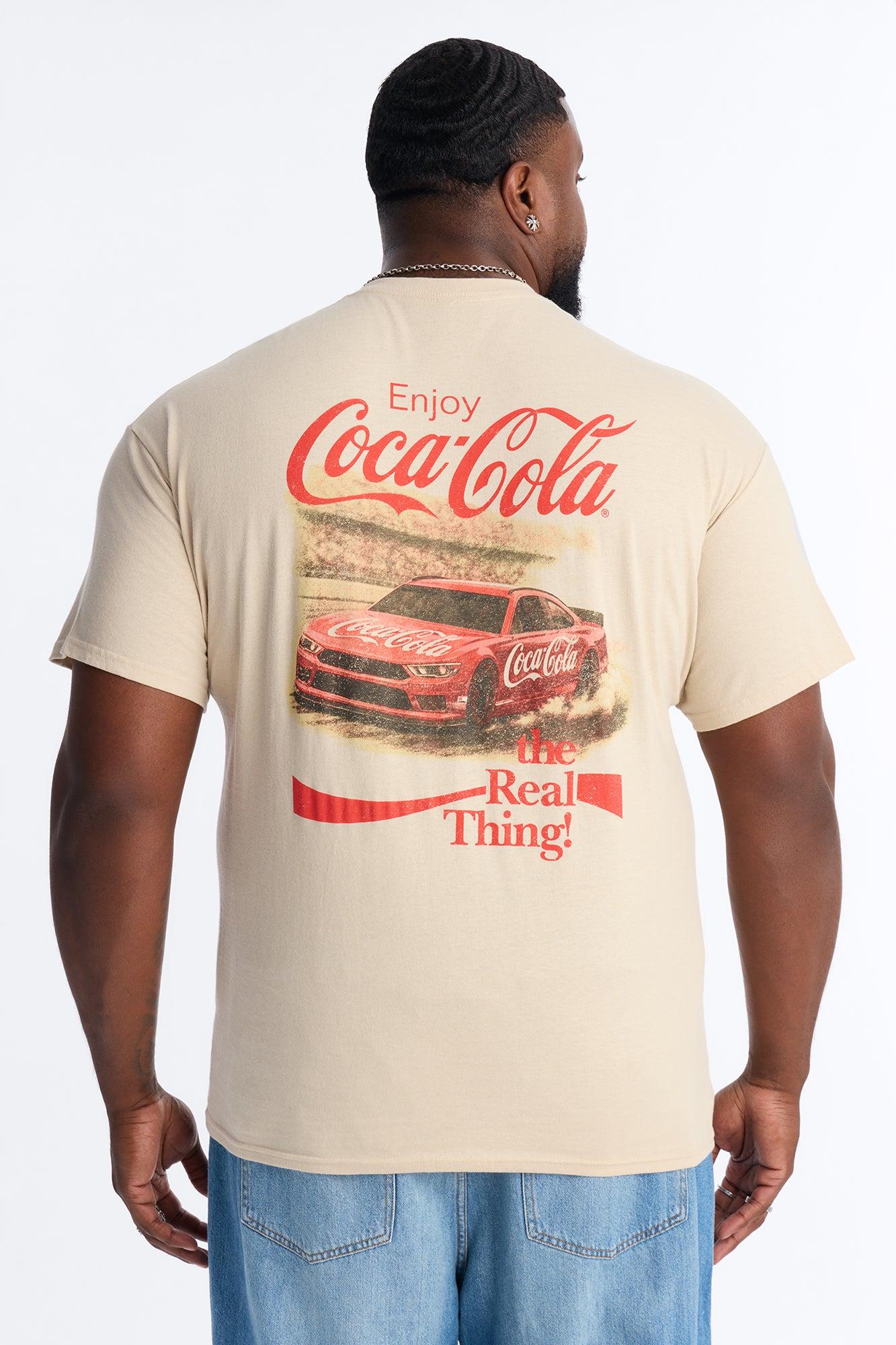 Coca Cola Race Heavy Weight Short Sleeve Tee - Cream Male Product Image