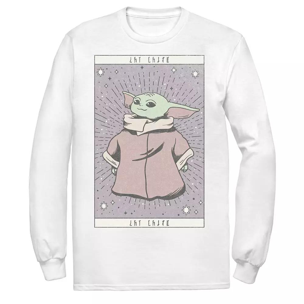 Men's Star Wars The Mandalorian The Child Card Portrait Tee, Size: Small, White Product Image