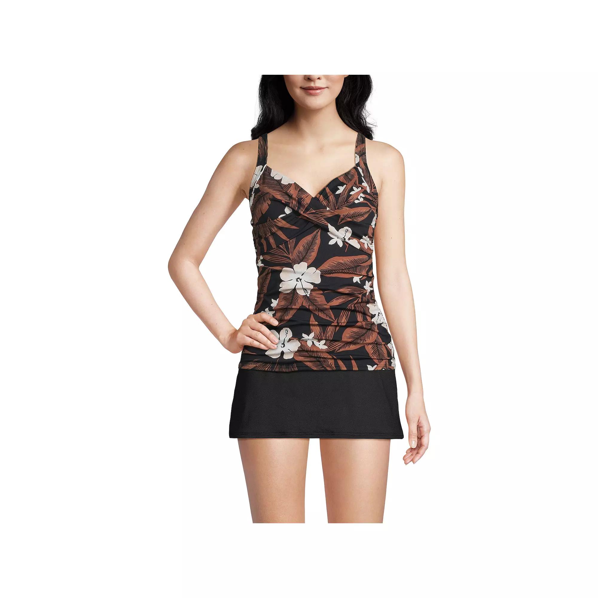 Women's Lands' End Surplice Underwire Tankini Swimsuit Top,  Product Image