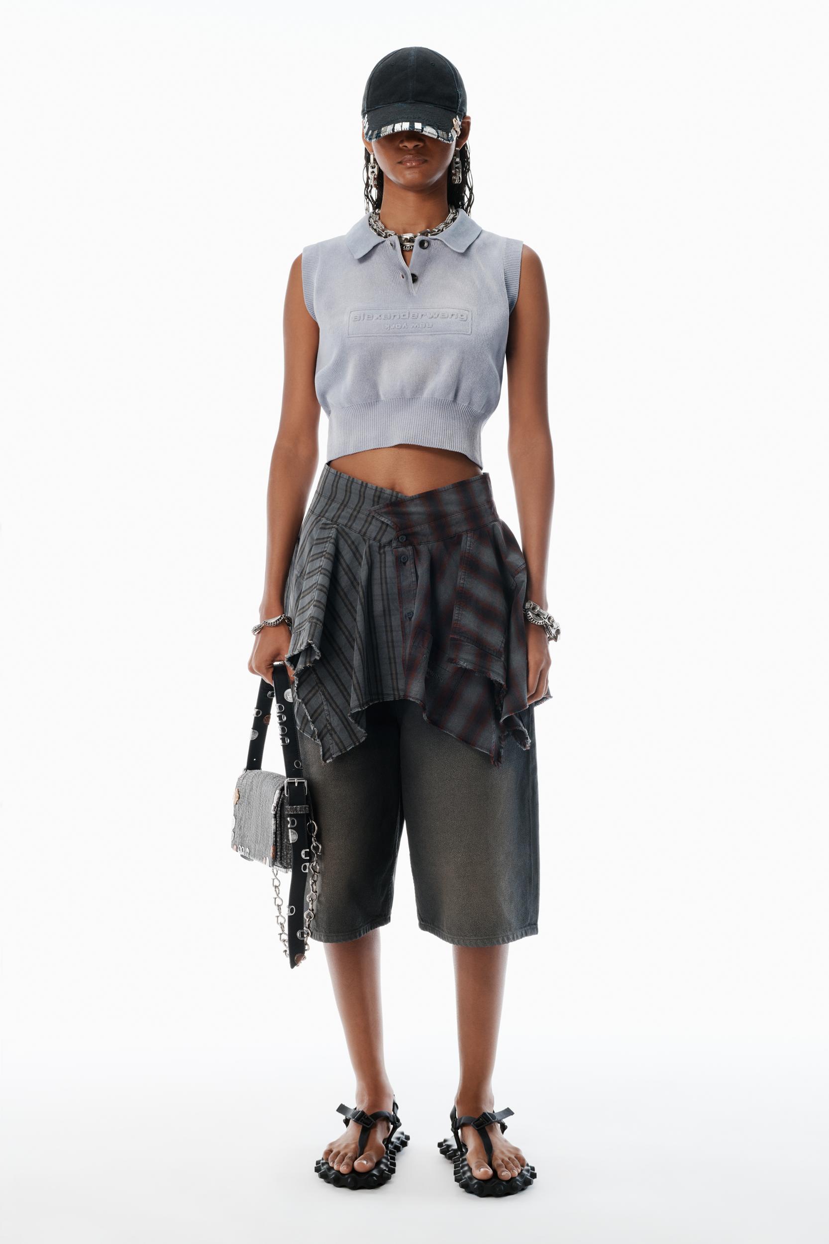 Grey Cotton-blend Chenille Logo Polo Product Image