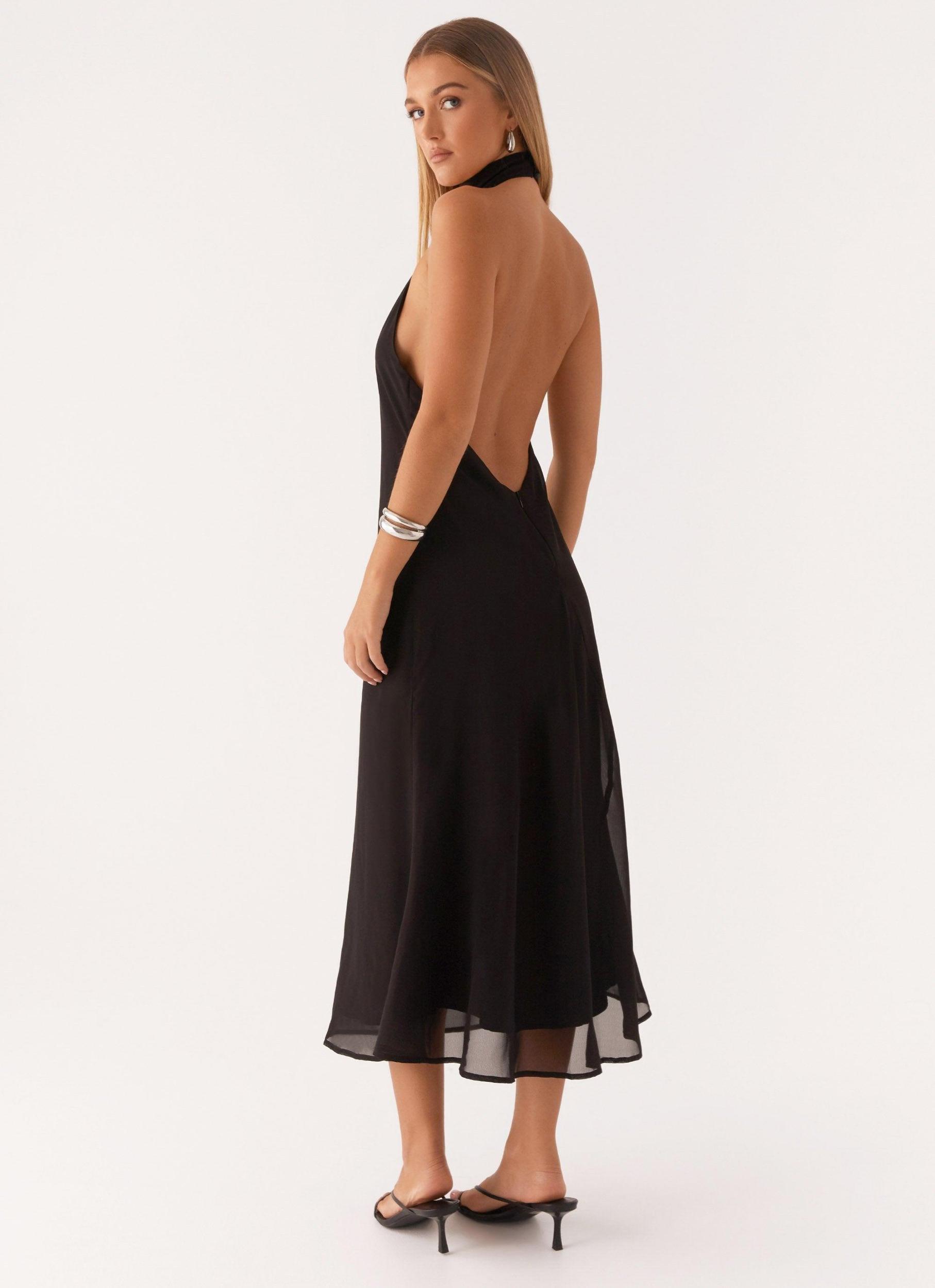 Emmalyn Midi Dress - Black Product Image