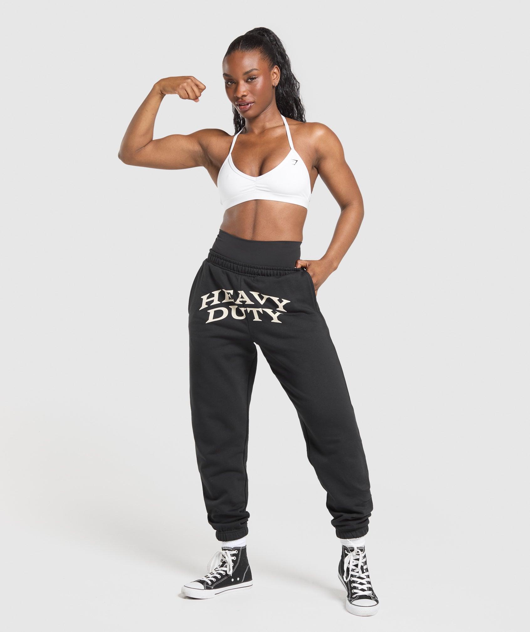 Gymshark Heavy Duty Graphic Loopback Jogger - Black Female Product Image