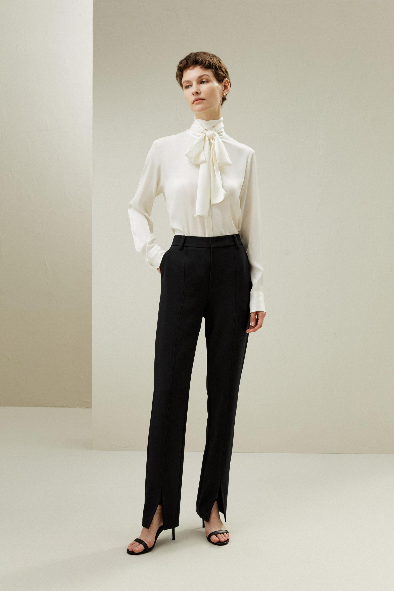 LILYSILK Silk Shirt Women Purple Pure Silk Elegant Cuff Shell Button Blouse M Product Image