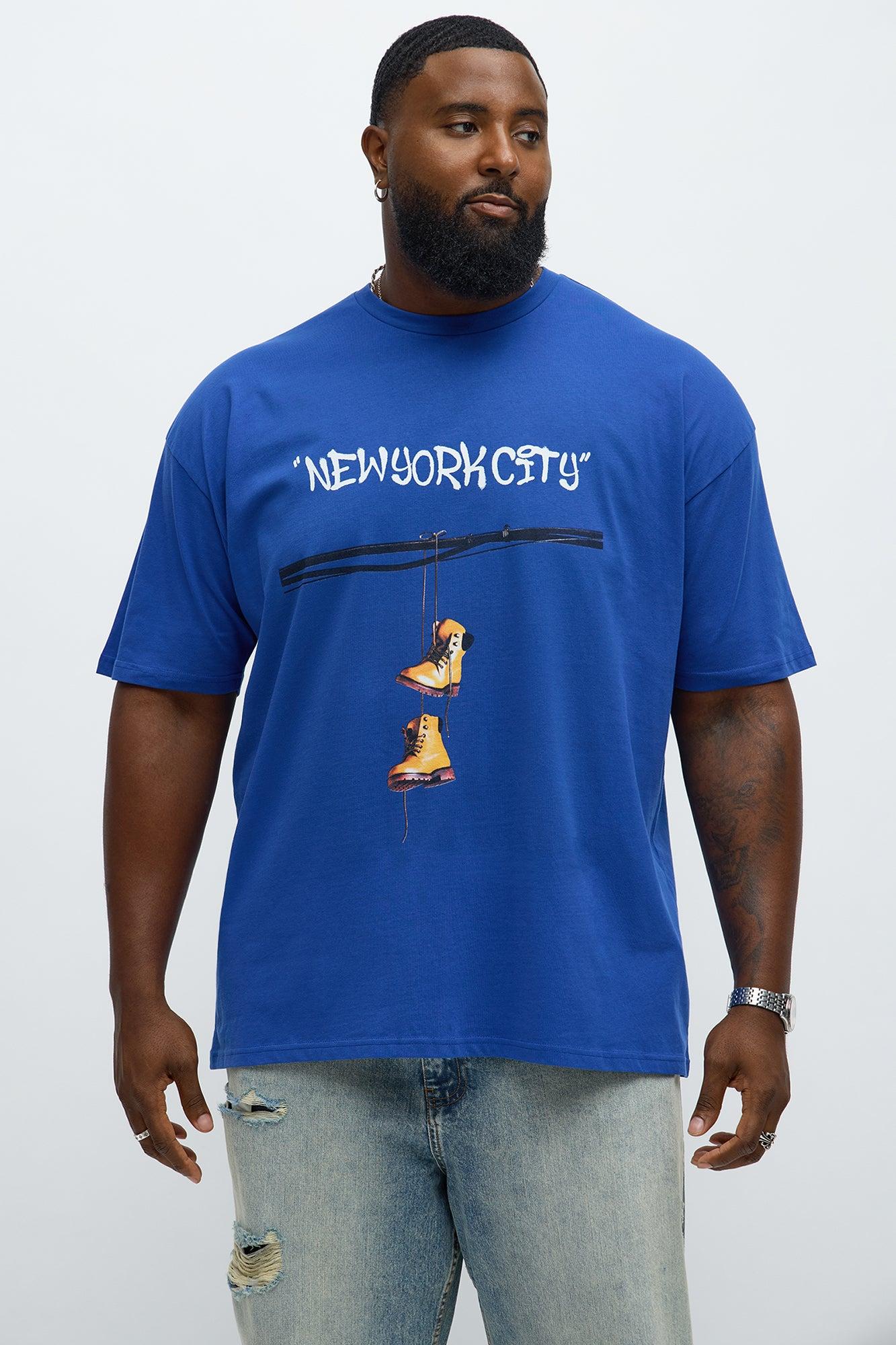 NYC Boots Short Sleeve Tee - Blue Male Product Image