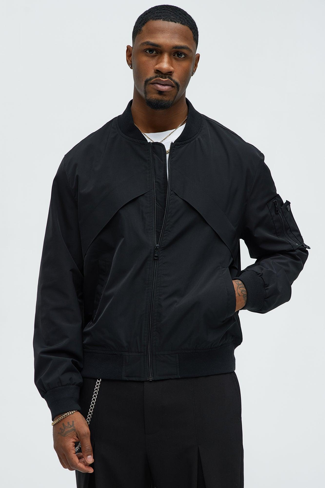 Edgar Utility Bomber Jacket - Black Product Image