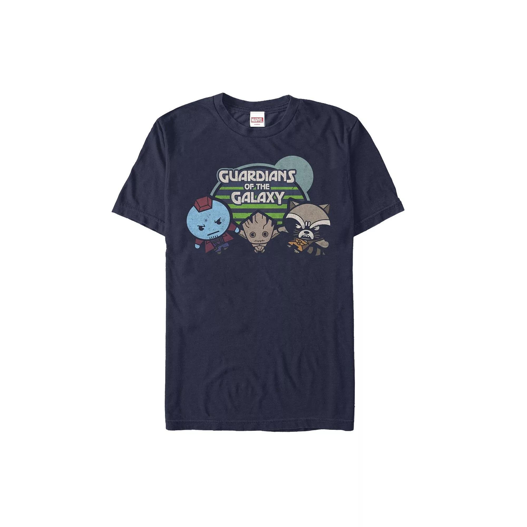 Men's Marvel Kawaii Art Collection Guardians of the Galaxy Graphic Tee,  Product Image
