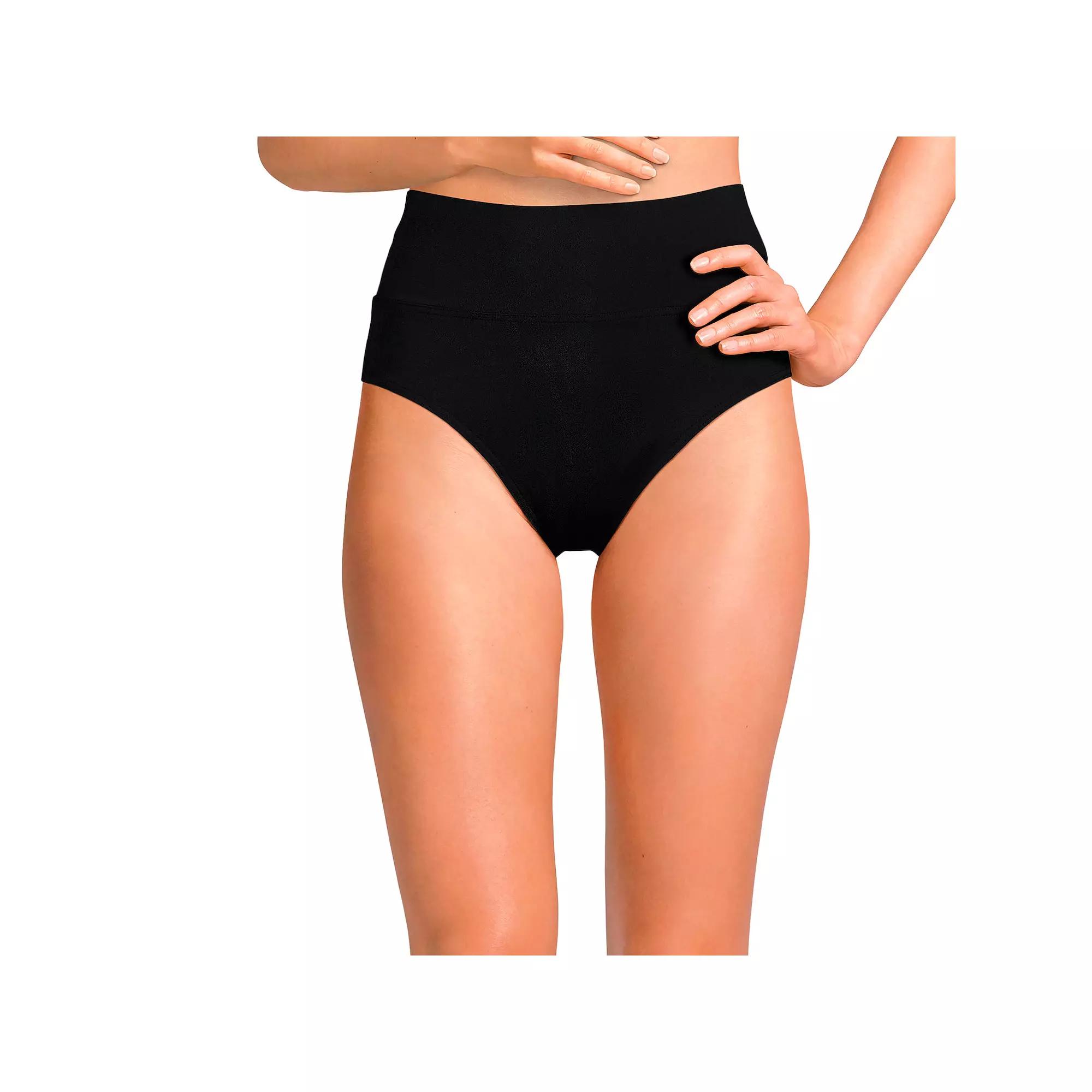 Women's Lands' End Chlorine Resistant Fold Over High Waisted Bikini Bottoms,  Product Image