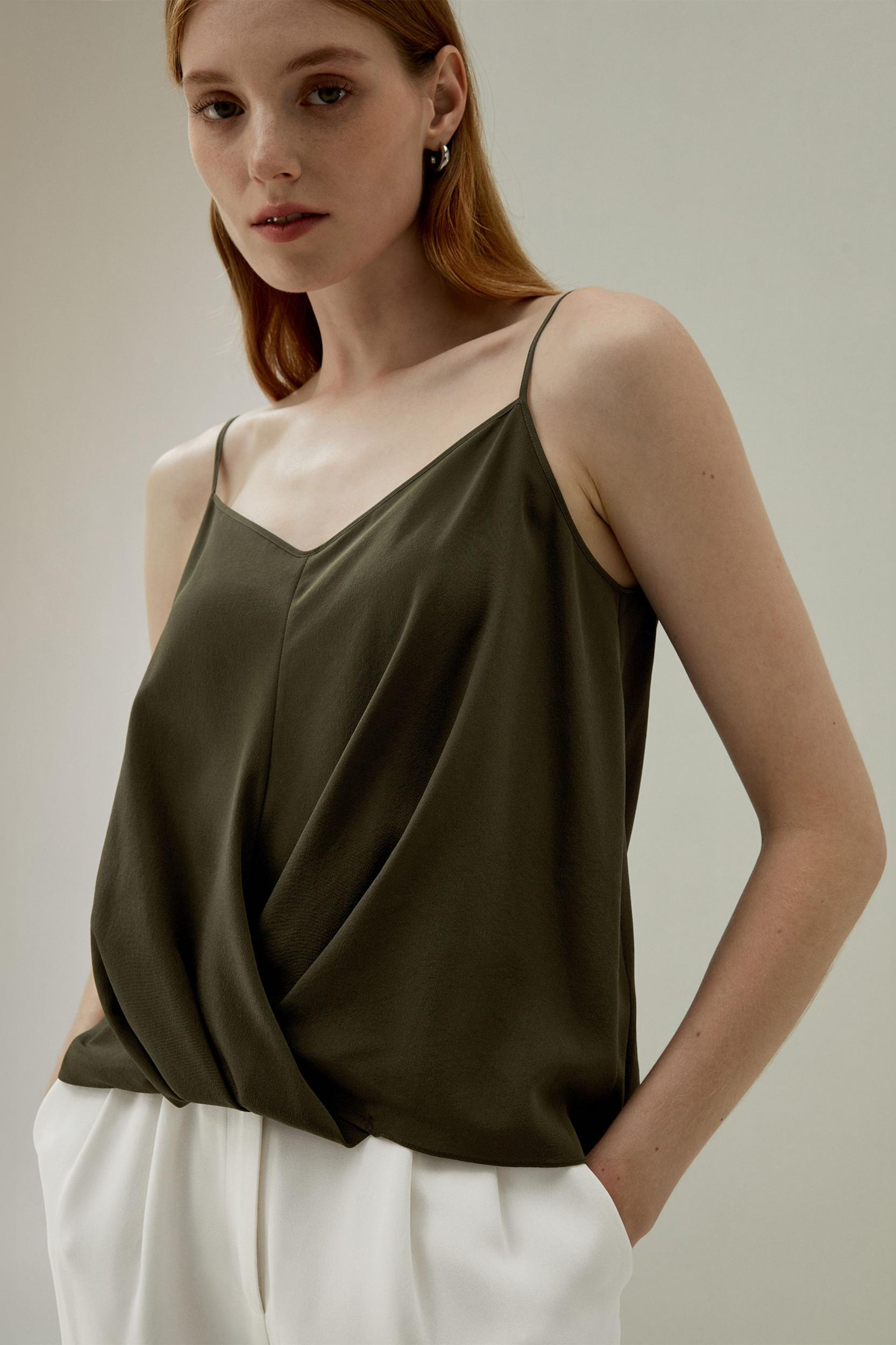 Thin-Strap Crêpe de Chine Cami Product Image
