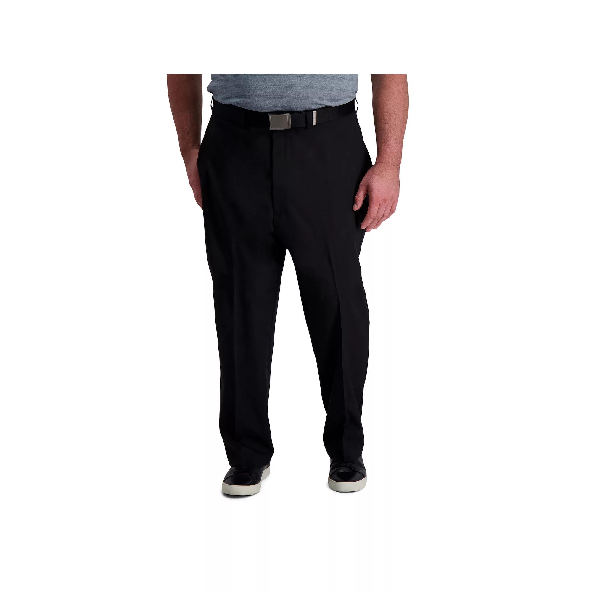 Big & Tall Haggar Cool Right Classic-Fit Flat-Front Performance Flex Pants, Mens Product Image