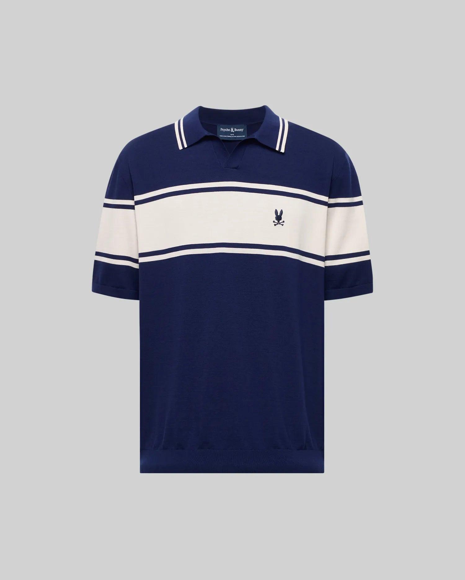 MENS ZAVIAN STRIPE KNIT POLO - MT0400055 Product Image