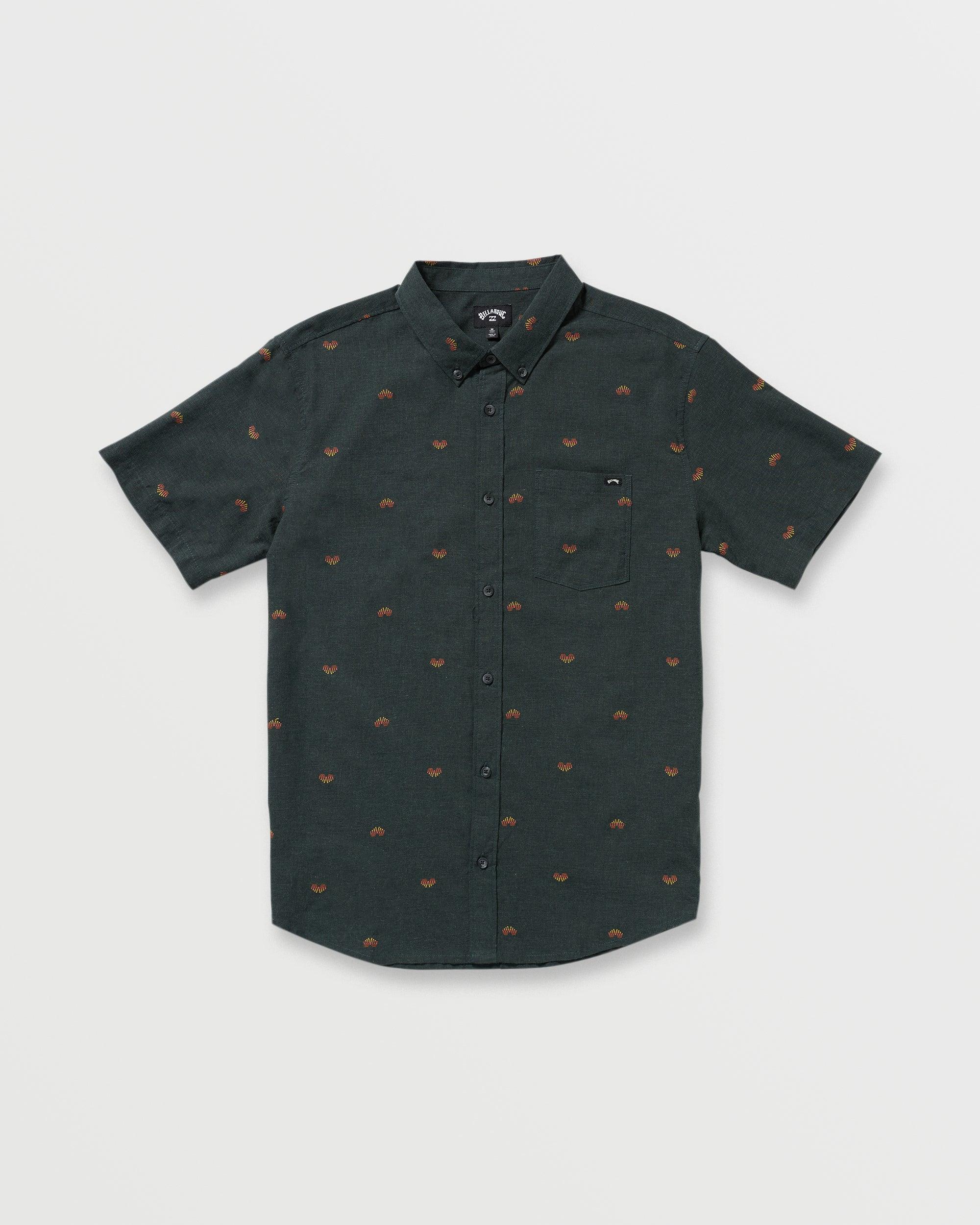 All Day Jacquard Short Sleeve Shirt - Stealth Male Product Image