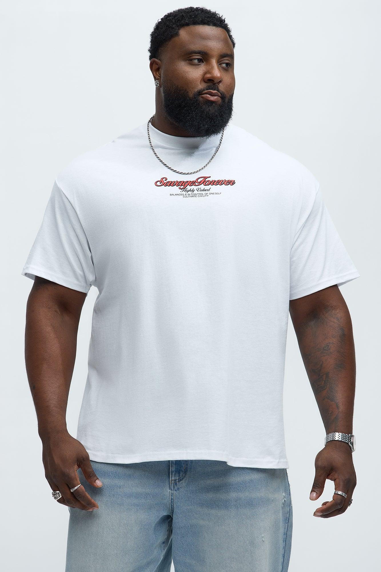 Savage Forever Highly Valuable Short Sleeve Tee - White Product Image