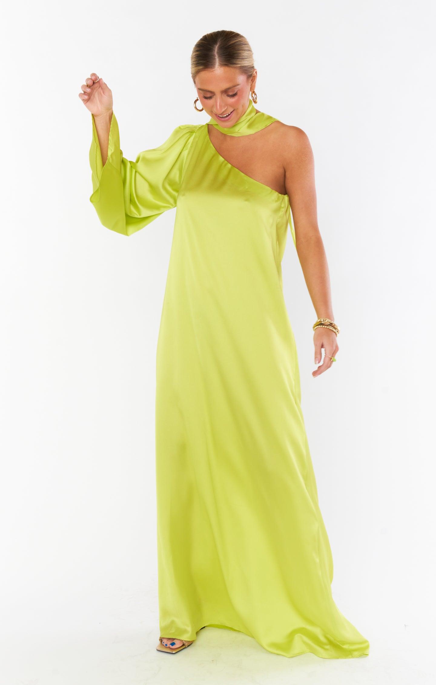 Get Together Dress ~ Citrine Luxe Satin Product Image