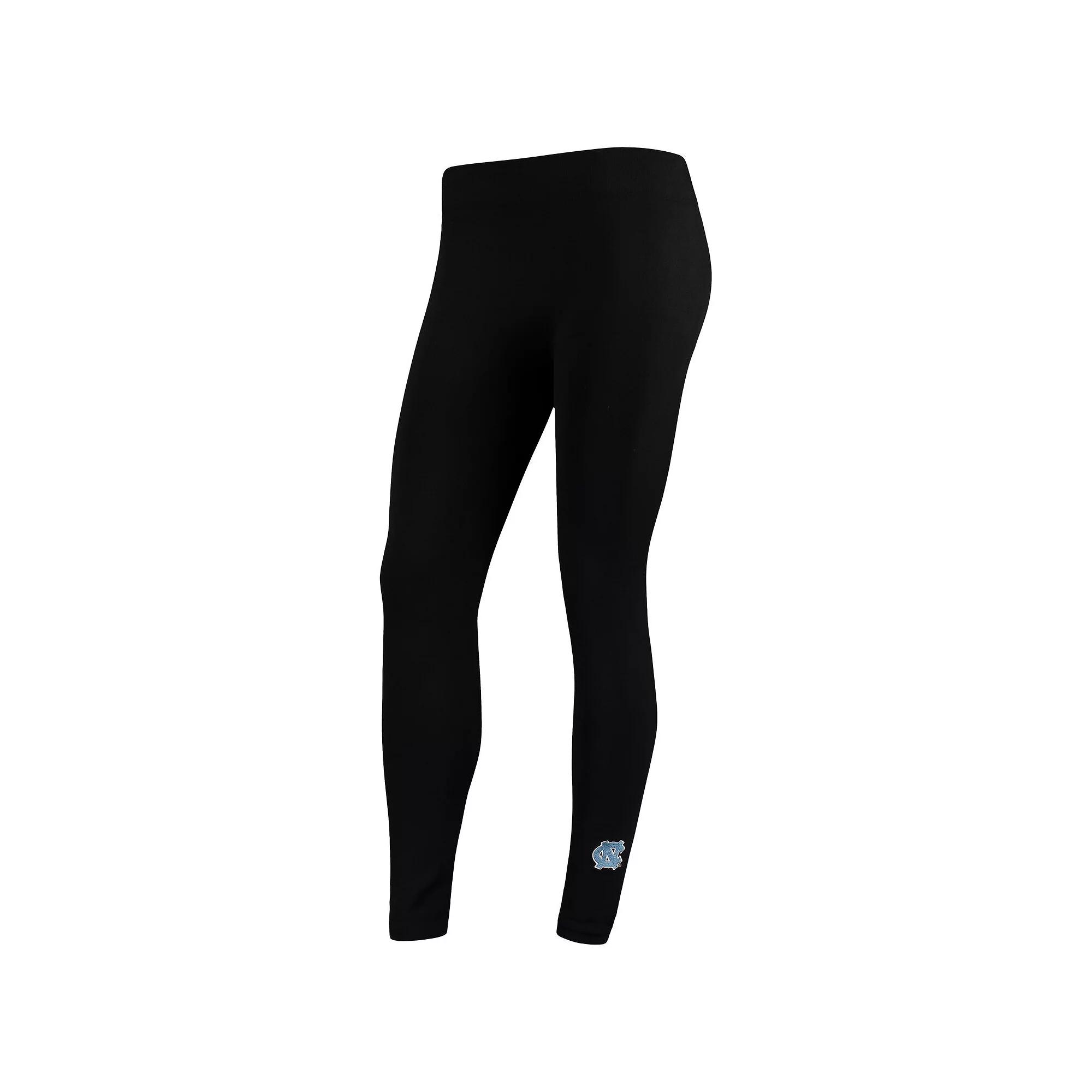 Women's ZooZatz Black North Carolina Tar Heels Fleece Leggings, Size: Small/Medium Product Image