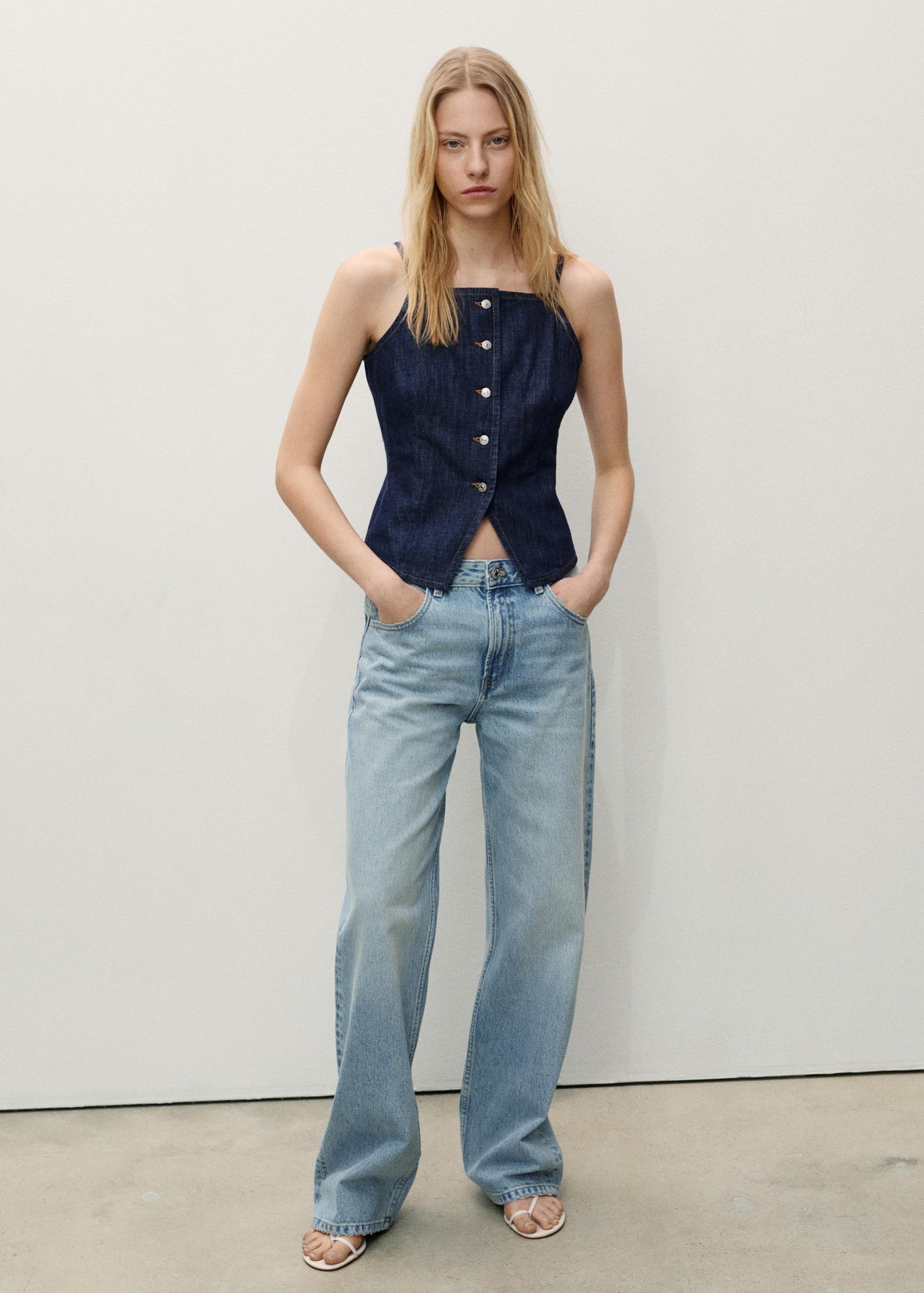 Miami medium-rise straight-fit jeans - Women | MANGO USA Product Image