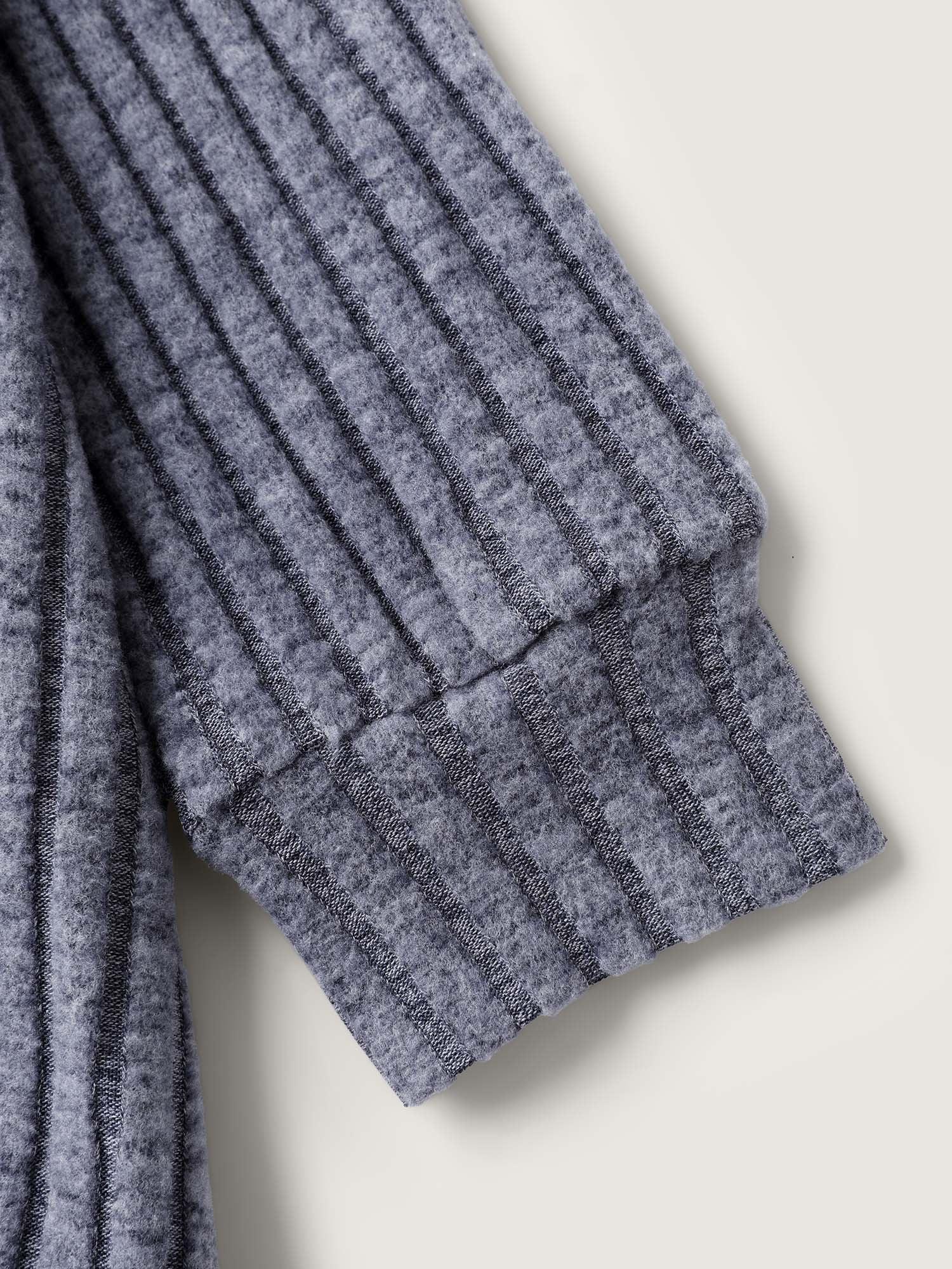 Back-Tie Ribbed Round Neck Sweatshirt Female Product Image