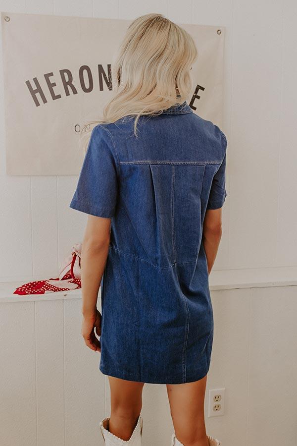 Manhattan Bound Denim Mini Dress Product Image