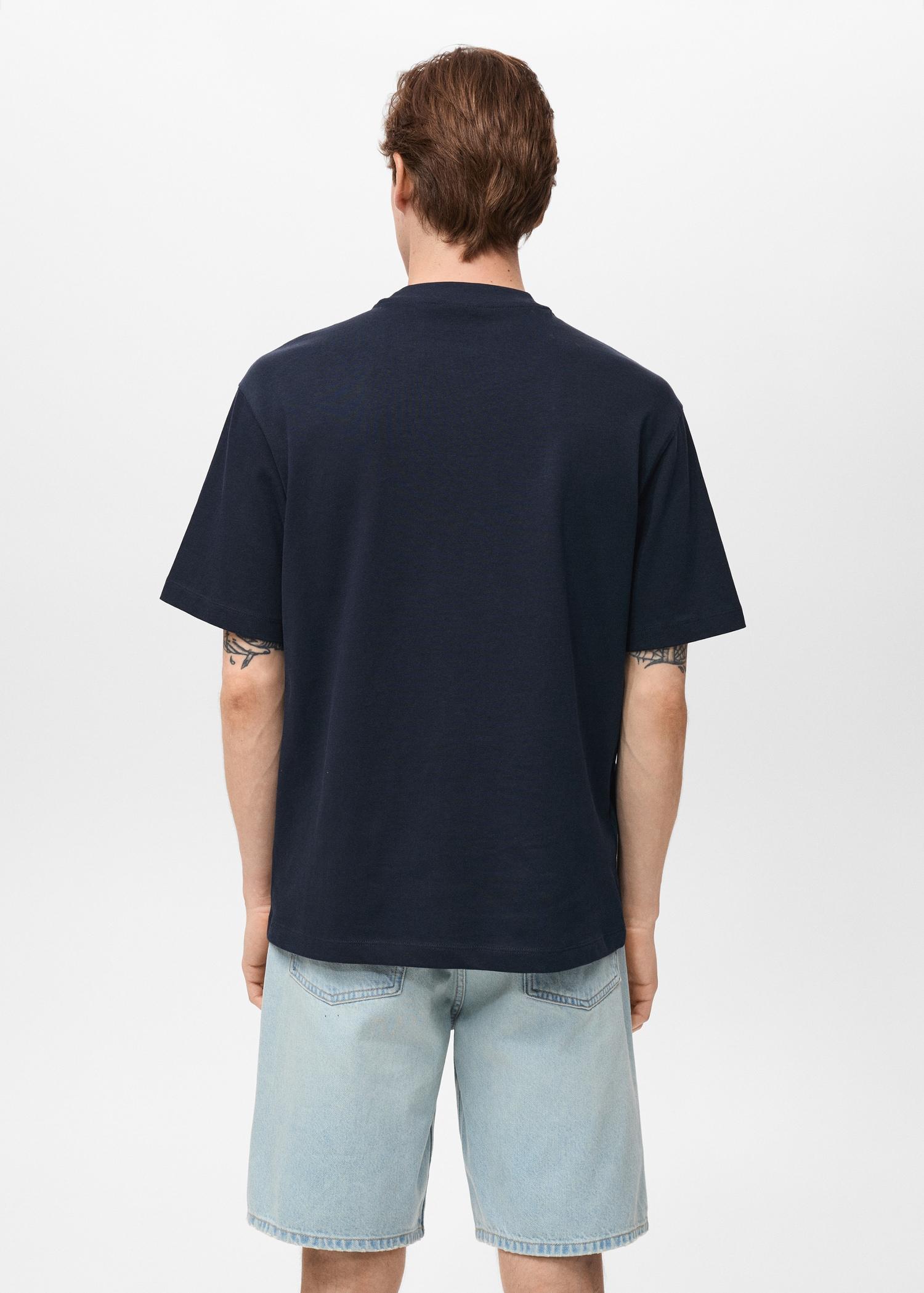 100% cotton relaxed-fit t-shirt - Men | MANGO USA Product Image