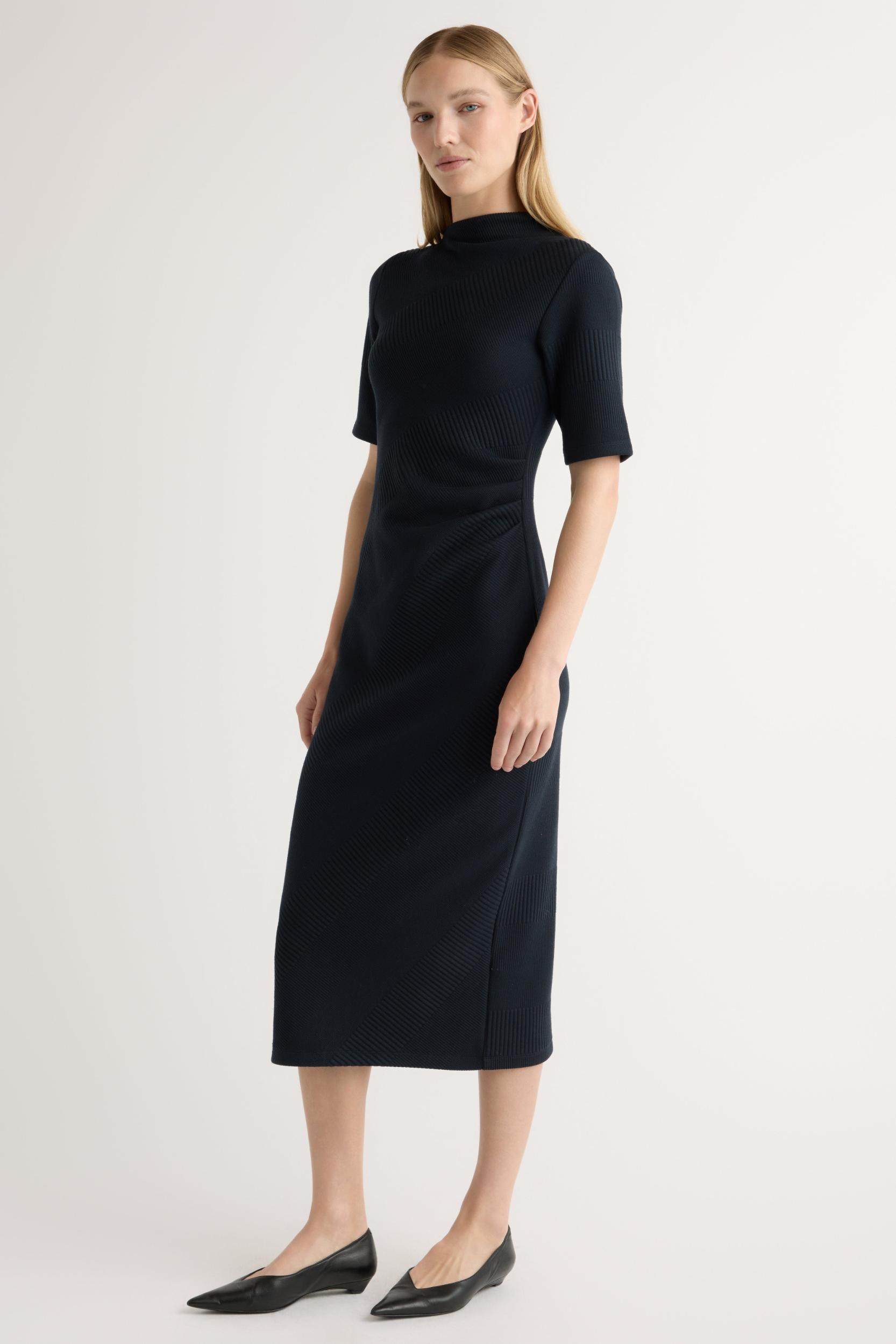 Evie Ribbed-Knit Jersey Dress Product Image