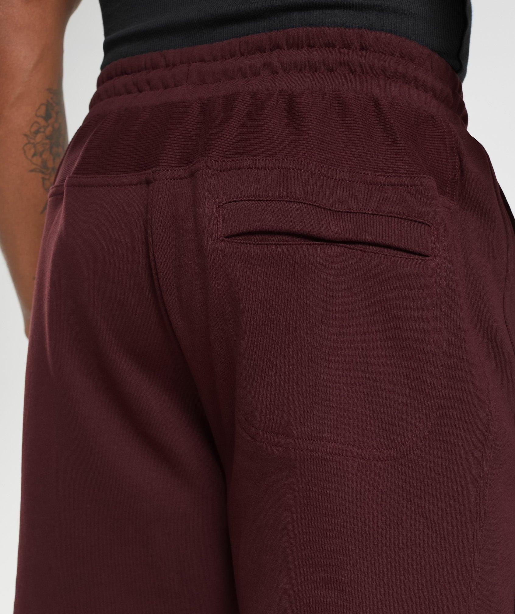 Gymshark Rest Day Essentials Shorts - Rich Maroon Male Product Image