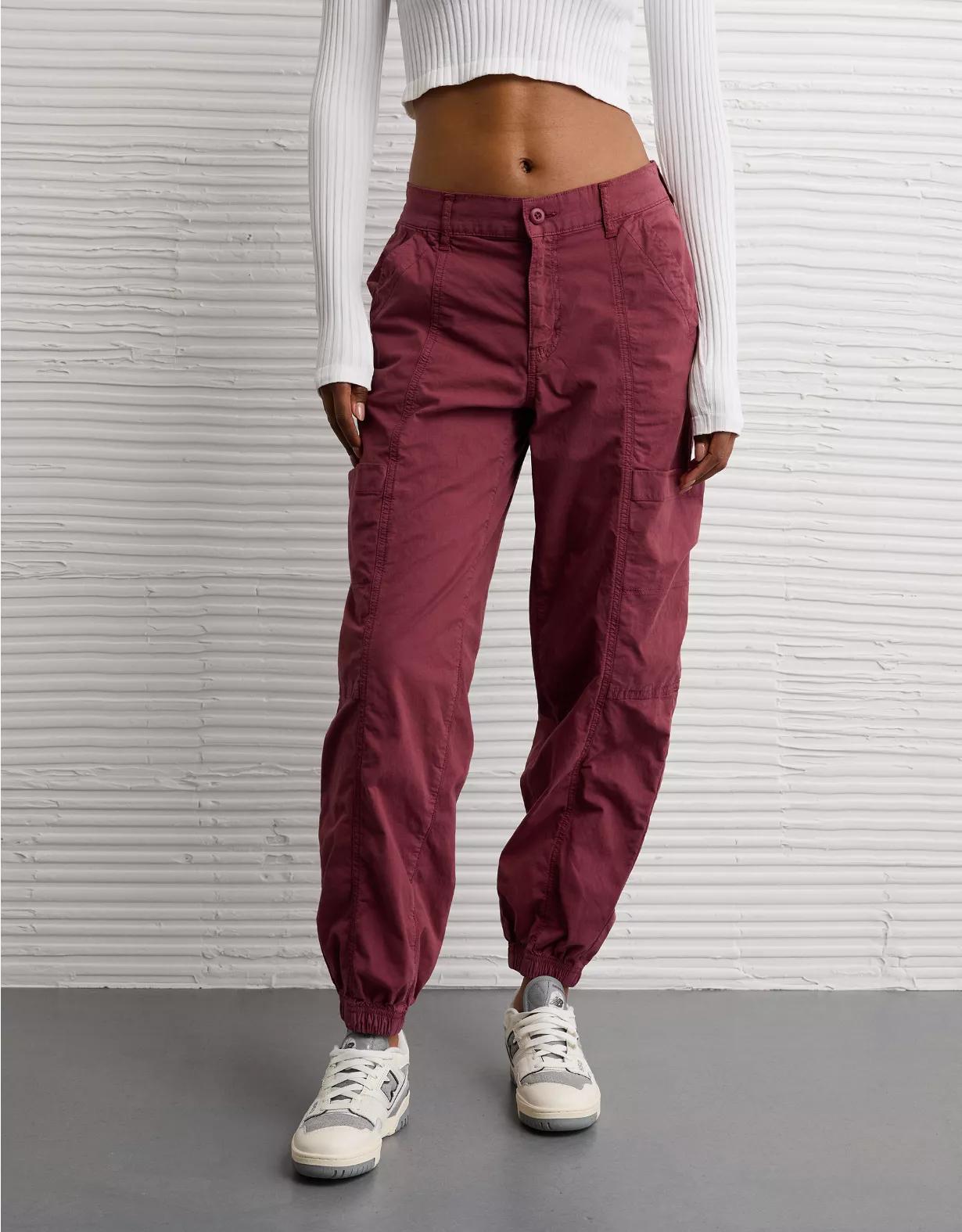 AE Snappy Stretch High-Waisted Baggy Cargo Jogger Product Image