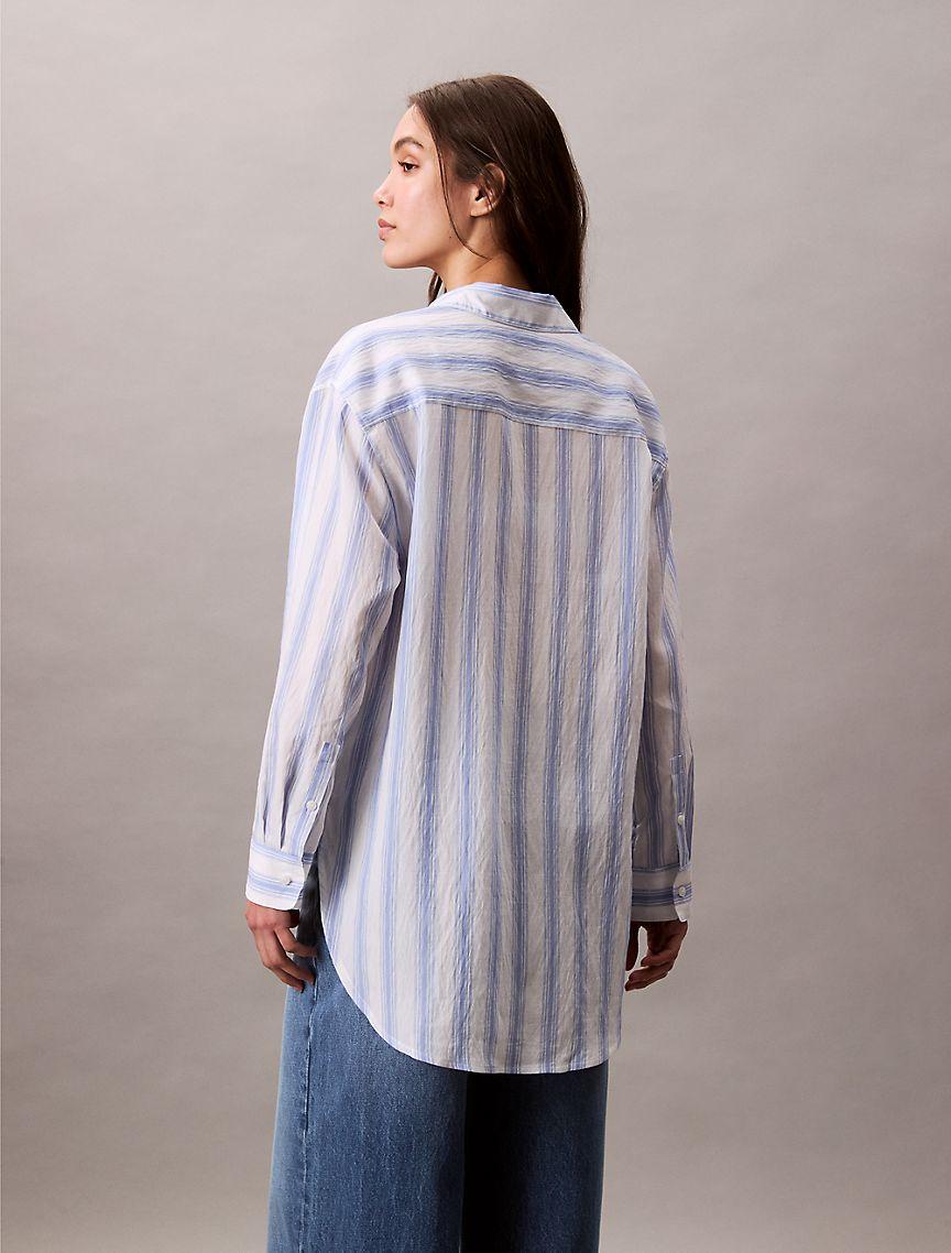 Stripe Relaxed Button-Down Shirt Product Image