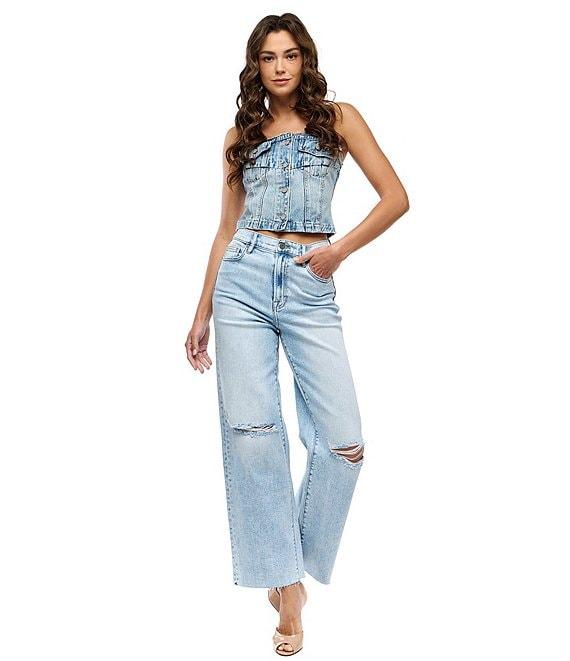 Hidden Jeans Logan High Rise Distressed Dad Jeans Product Image