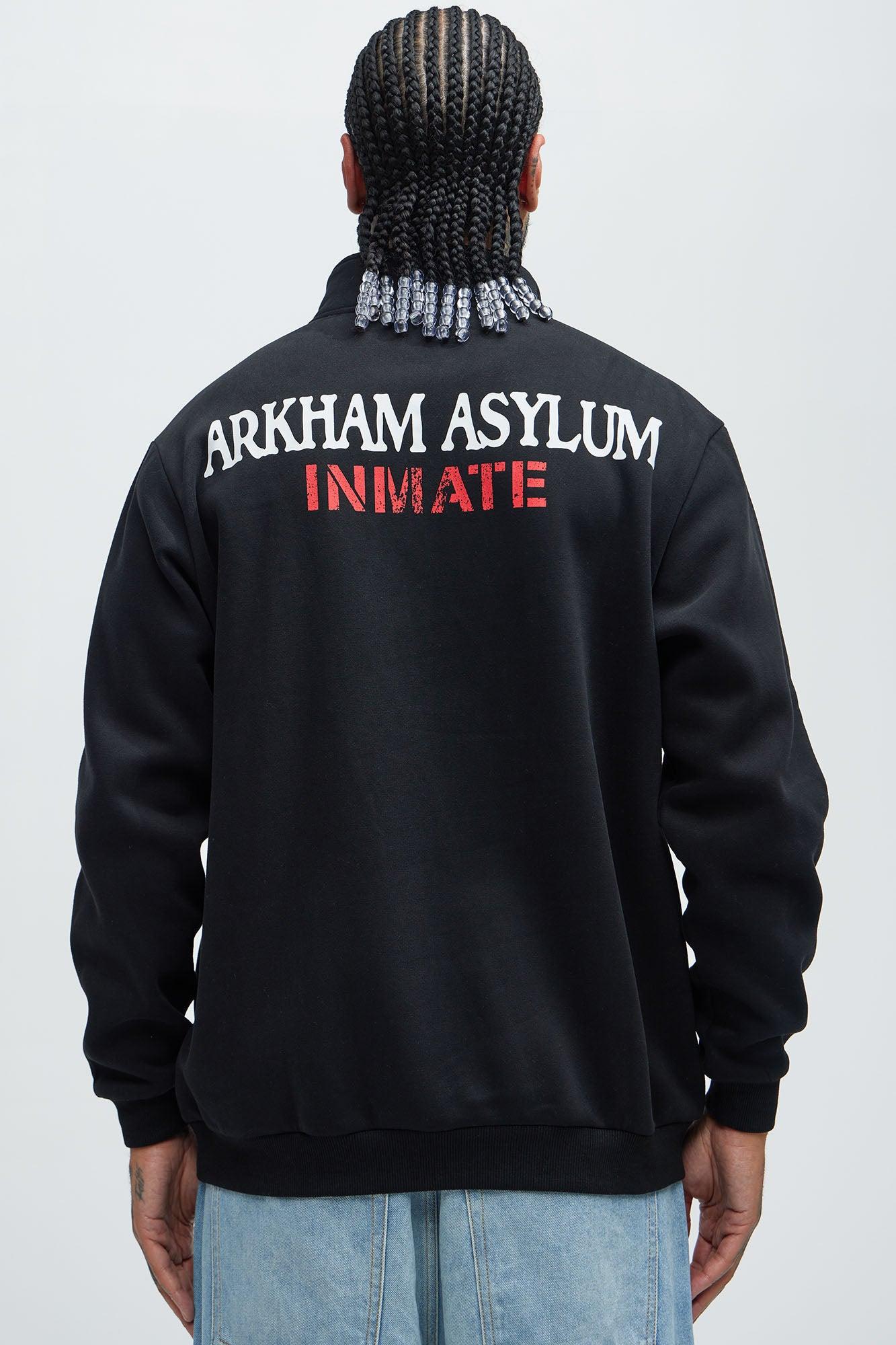 Joker Arkham Asylum Quarter Zip Sweatshirt - Black Product Image
