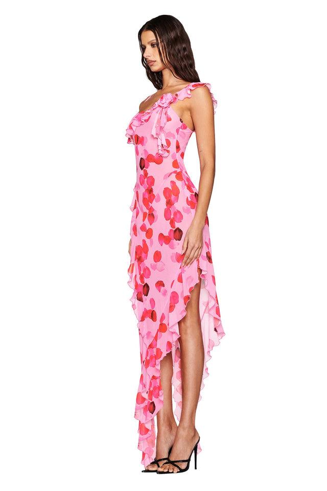JULIETTA MAXI DRESS - PINK : PEACH PRETTY PETAL Product Image